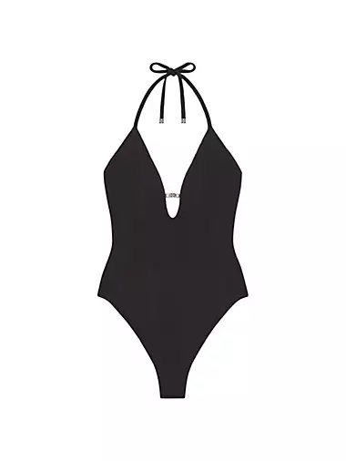 Plage One-Piece 4G Swimsuit with Pearls
