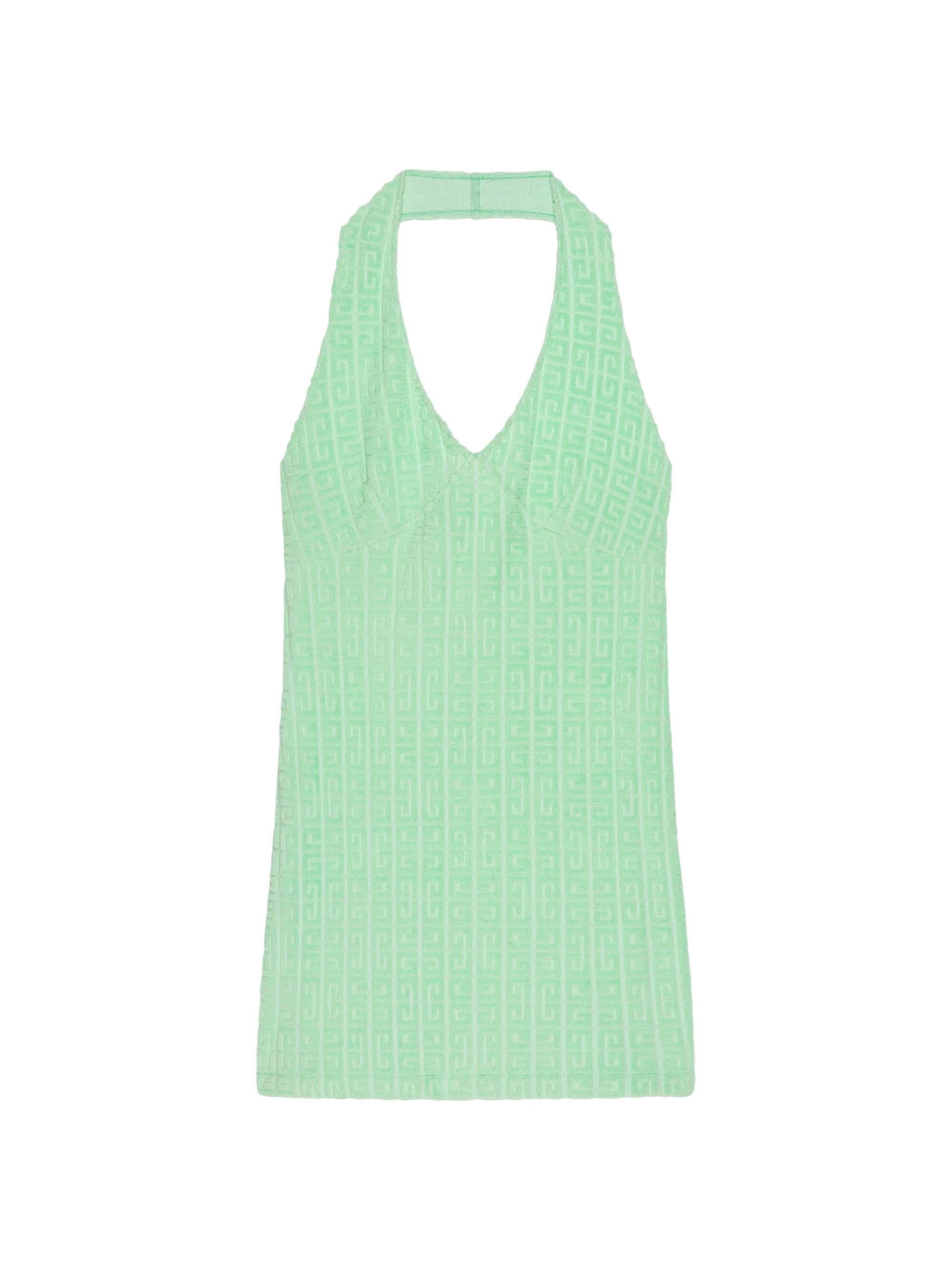 Givenchy Women's Plage Dress in 4G Cotton Toweling - Aqua Green