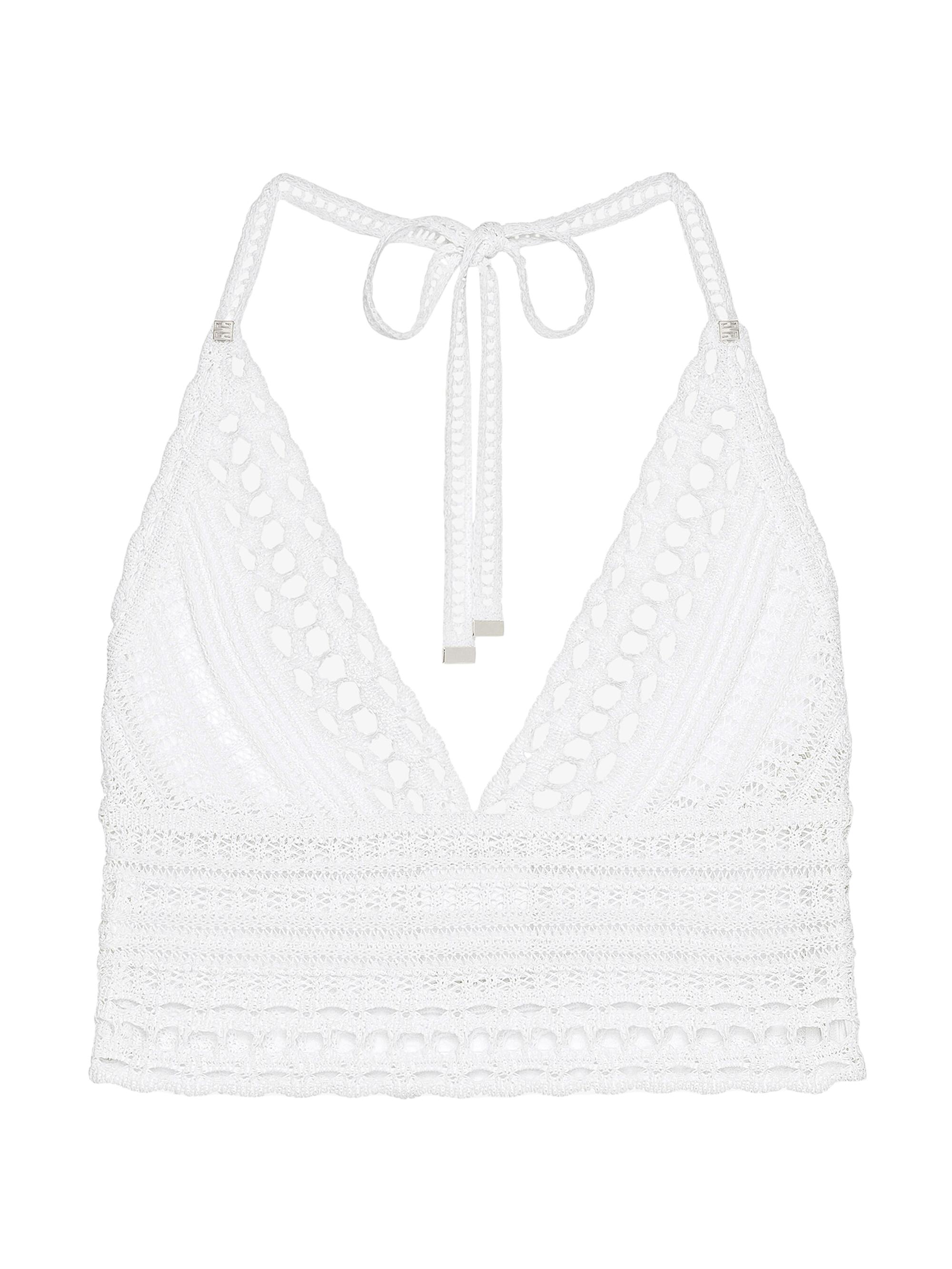 Givenchy Women's Plage Top in Crochet with 4G Detail - White