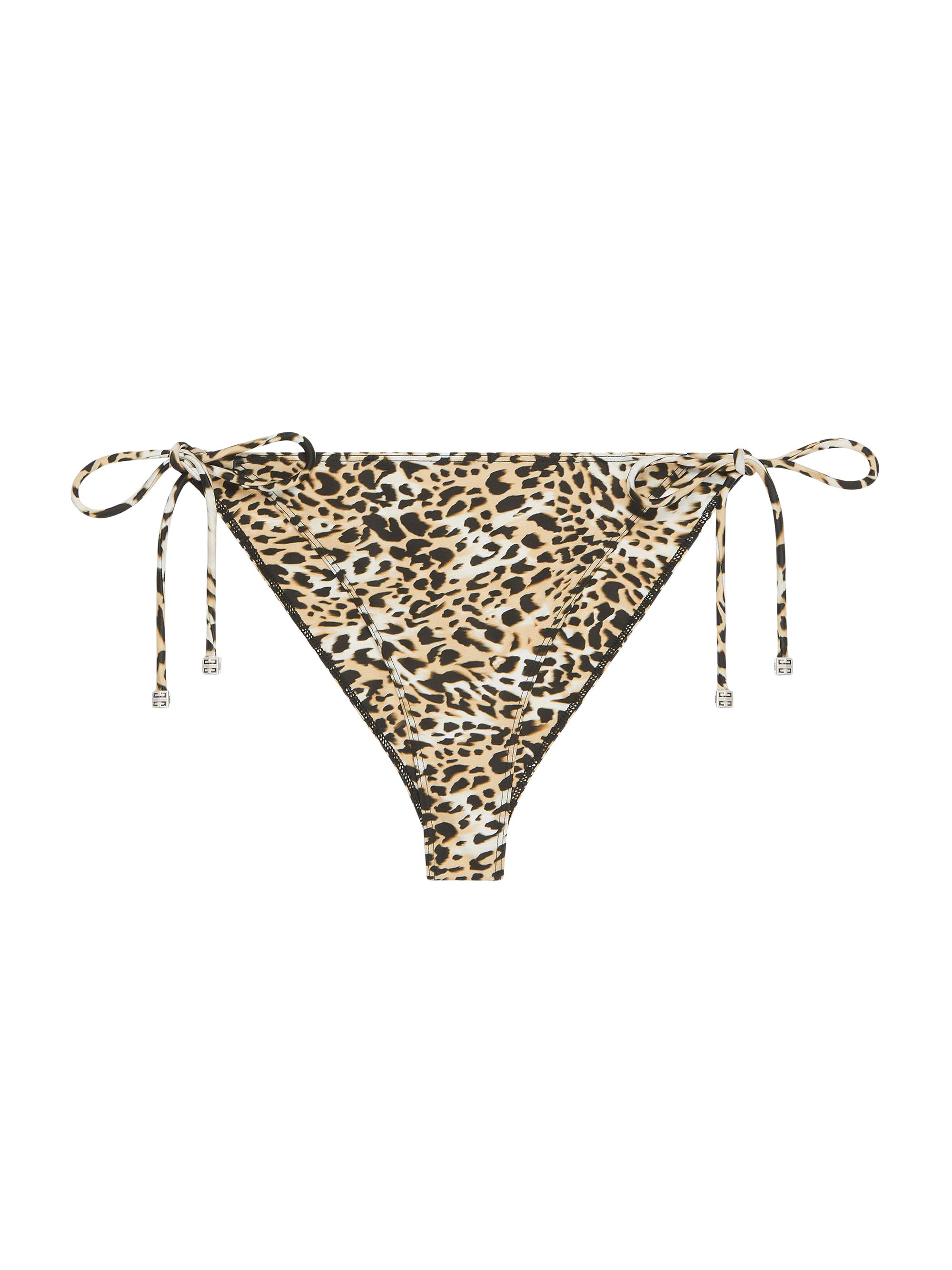 Givenchy Women's Plage Printed Bikini Bottom with 4G Detail - Beige Black