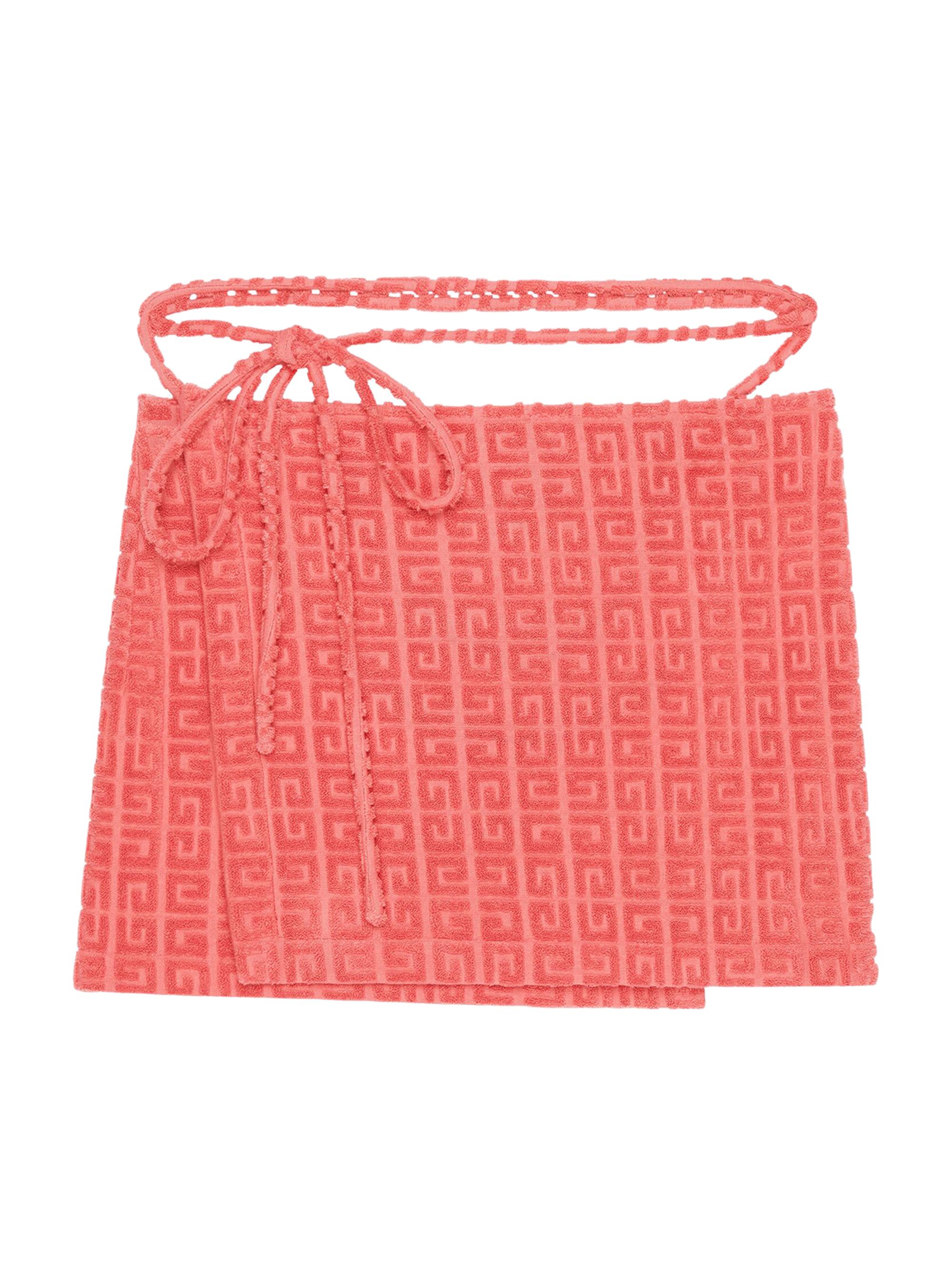 Givenchy Women's Plage Wrap Skirt in 4G Cotton Towelling - Coral