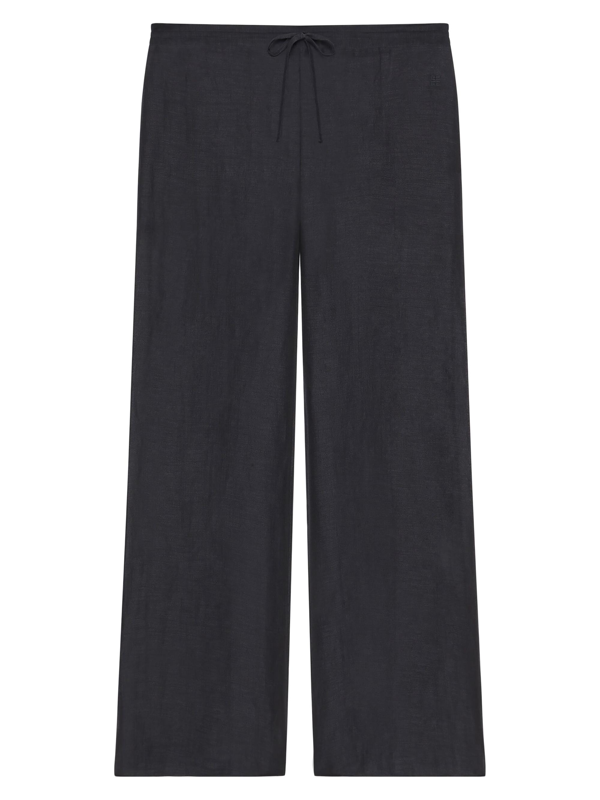 Givenchy Women's Plage Pants in Silk and Linen - Black