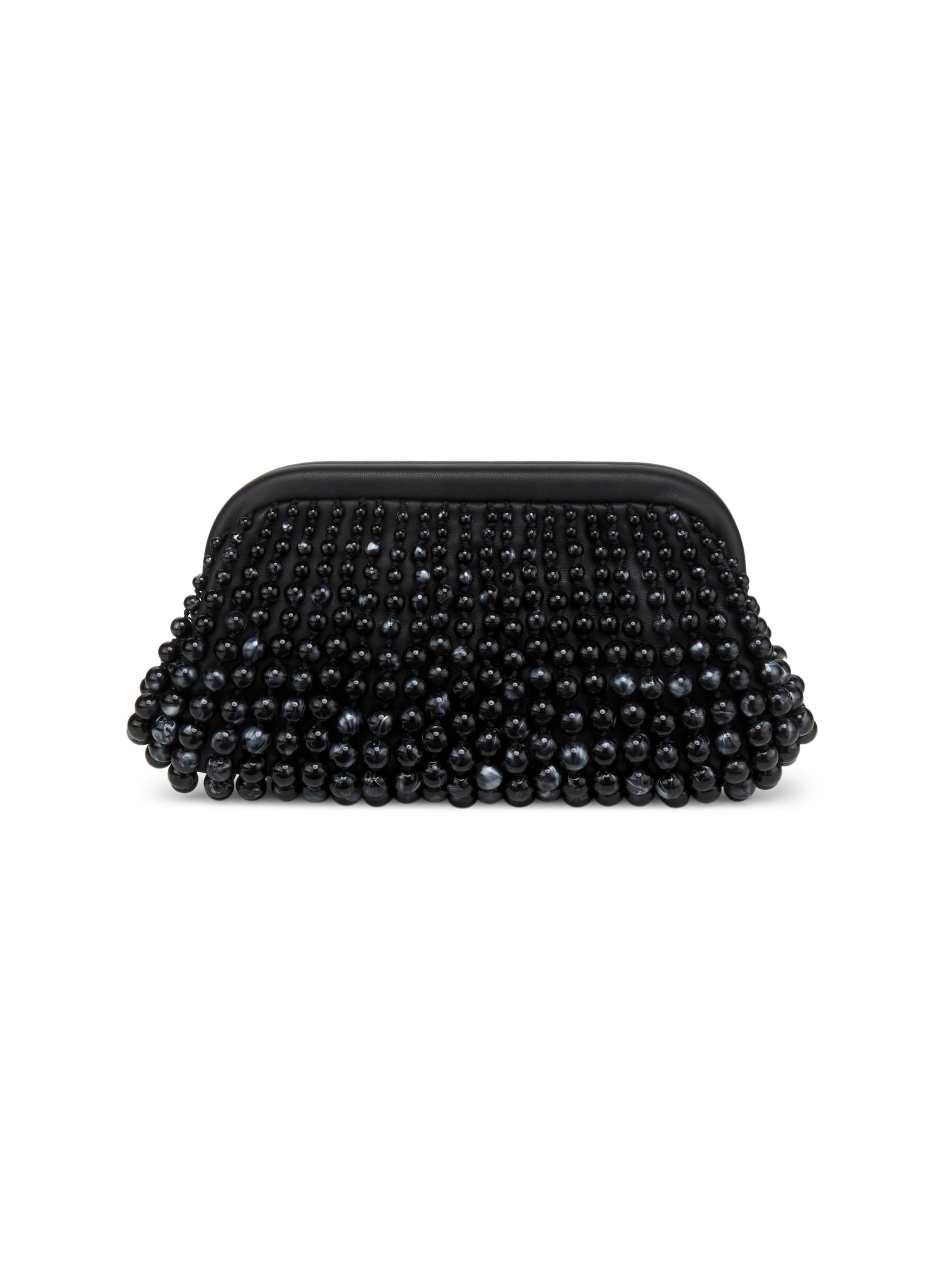 Cult Gaia Women's Nia Beaded Leather Clutch - Black