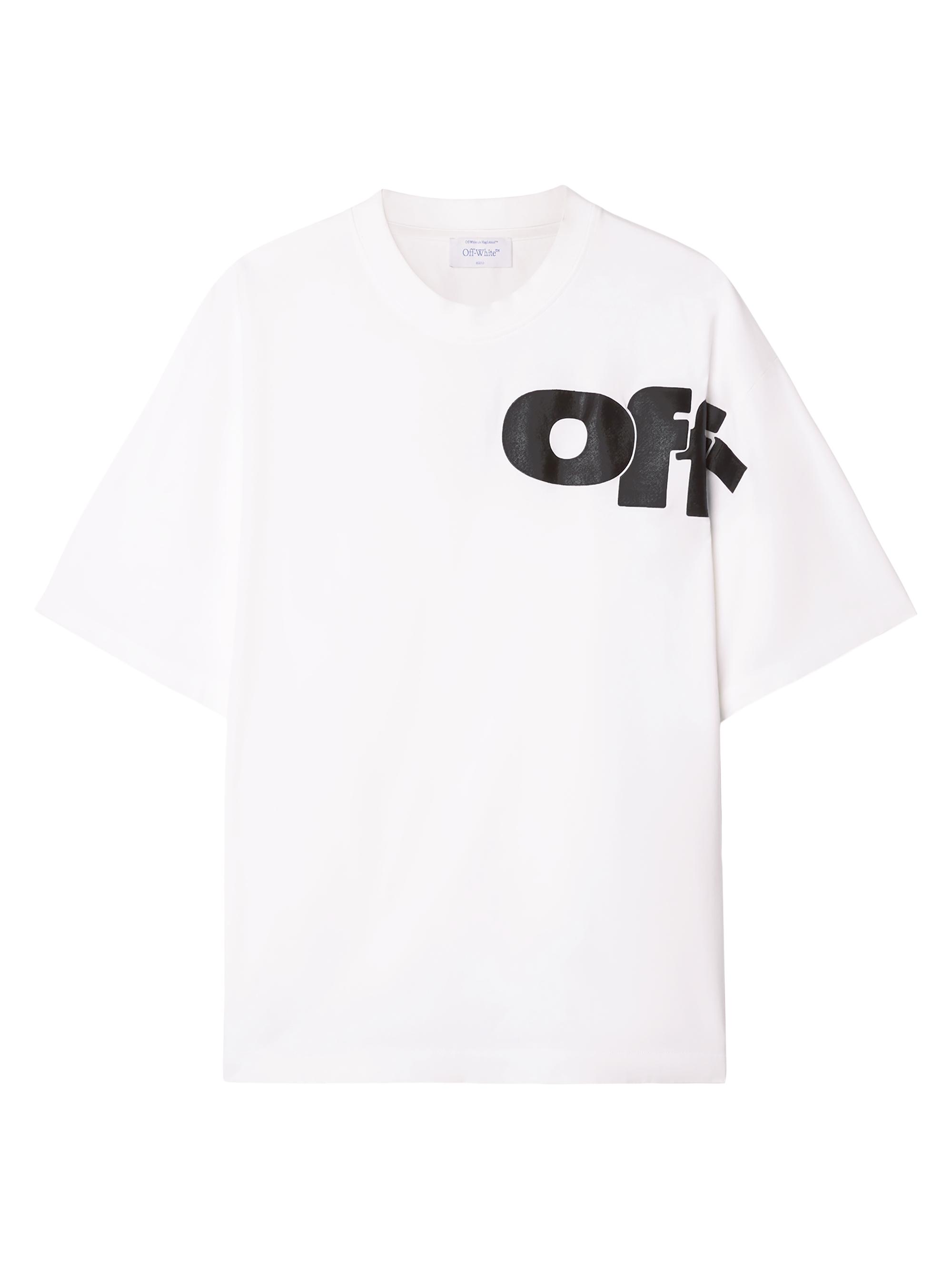 Off-White Men's Shared Logo Skate T-Shirt - White Black