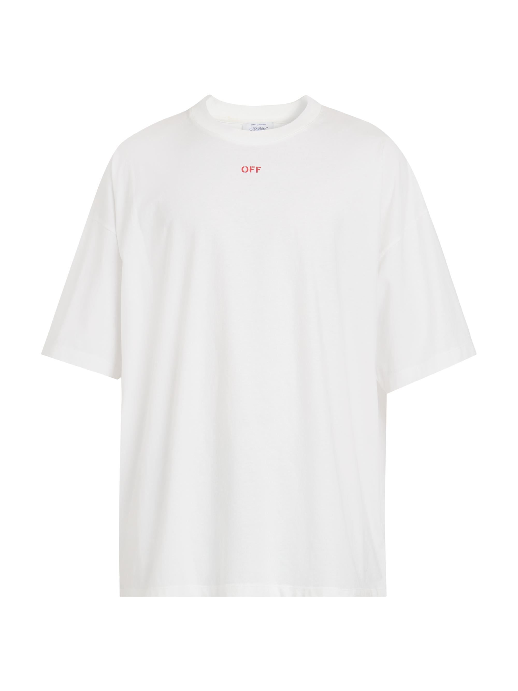 Off-White Men's Wool-Blend Knit Logo T-Shirt - White
