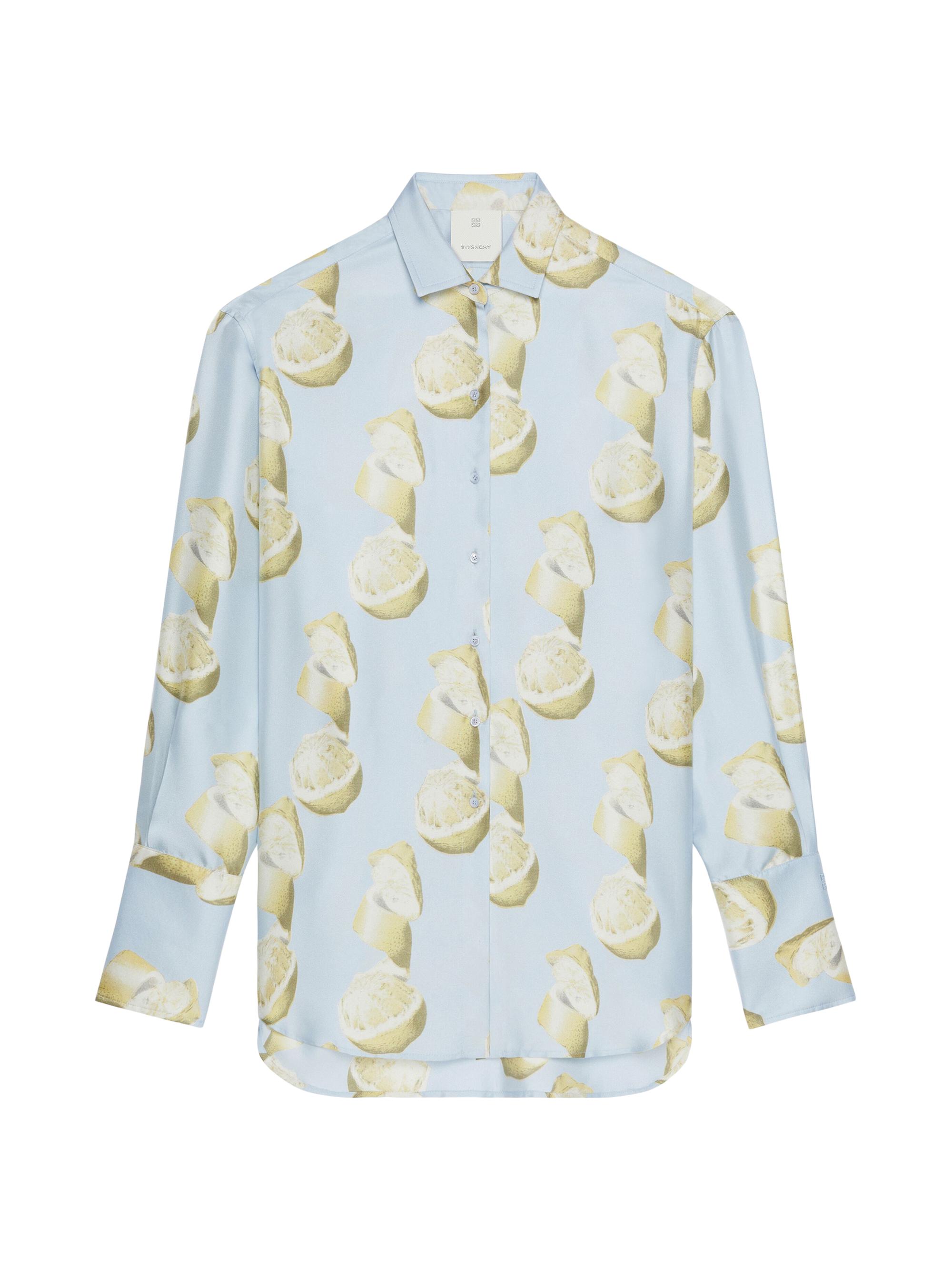 Givenchy Women's Plage Oversized Printed Shirt - Blue Yellow