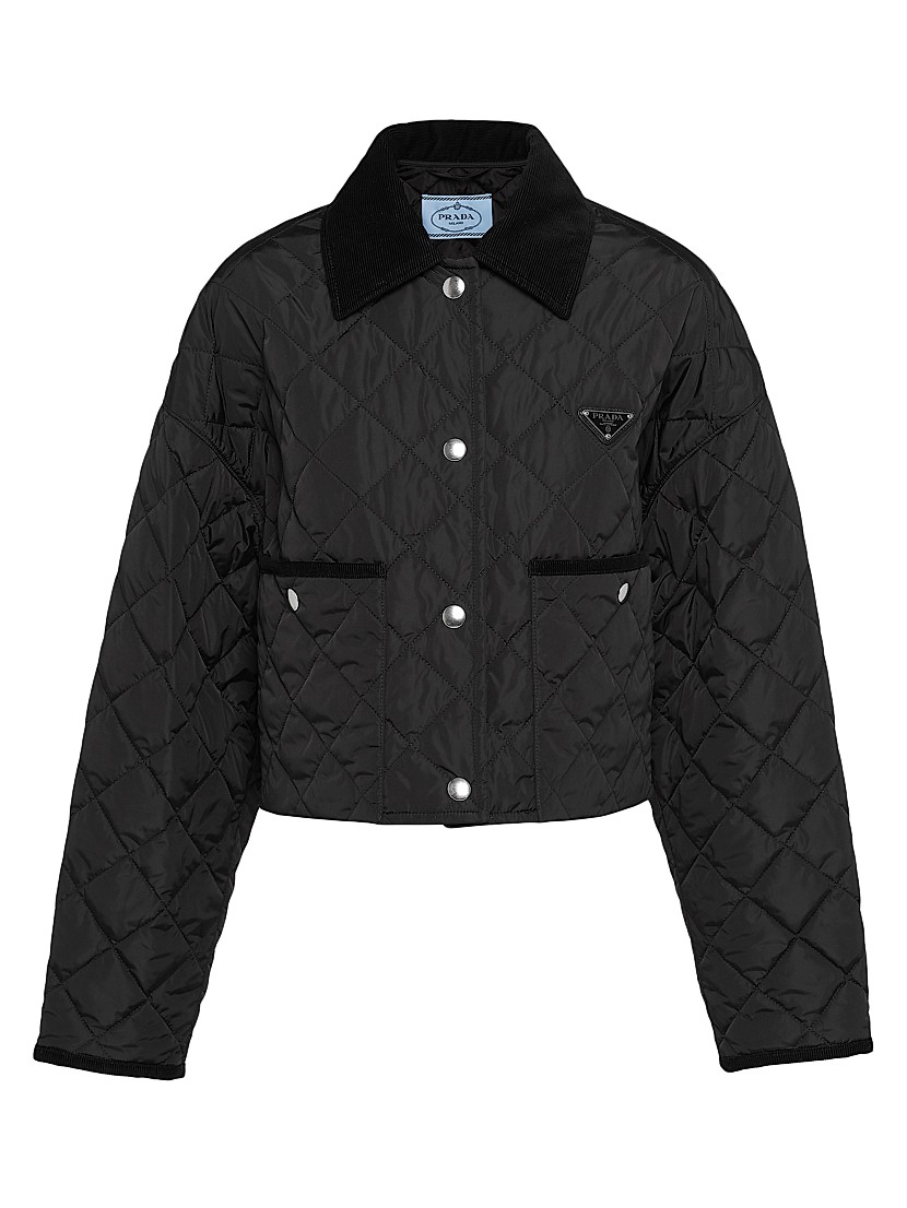Shop Prada Light Re-Nylon Cropped Jacket | Saks Fifth Avenue Shop Prada Light Re-Nylon Cropped Jacket | Saks Fifth Avenue