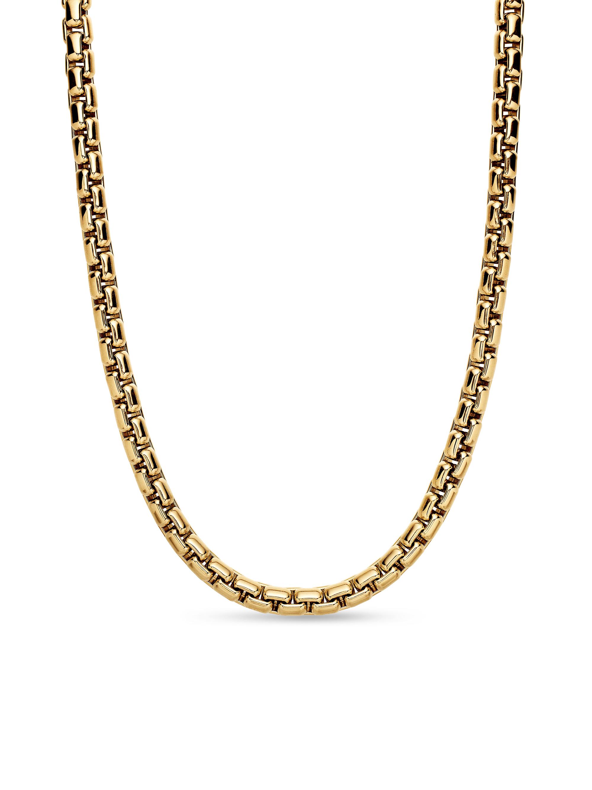 David Yurman Men's Box Chain Necklace in 18K Yellow Gold, 7.5MM - Gold