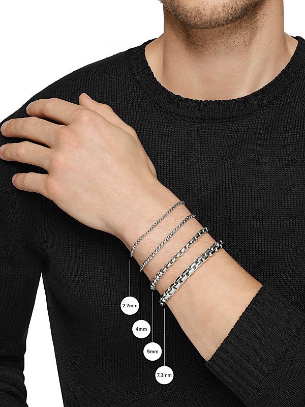 Shop David Yurman Box Chain Bracelet in Sterling Silver, 2.7MM | Saks Fifth Avenue Shop David Yurman Box Chain Bracelet in Sterling Silver, 2.7MM | Saks Fifth Avenue
