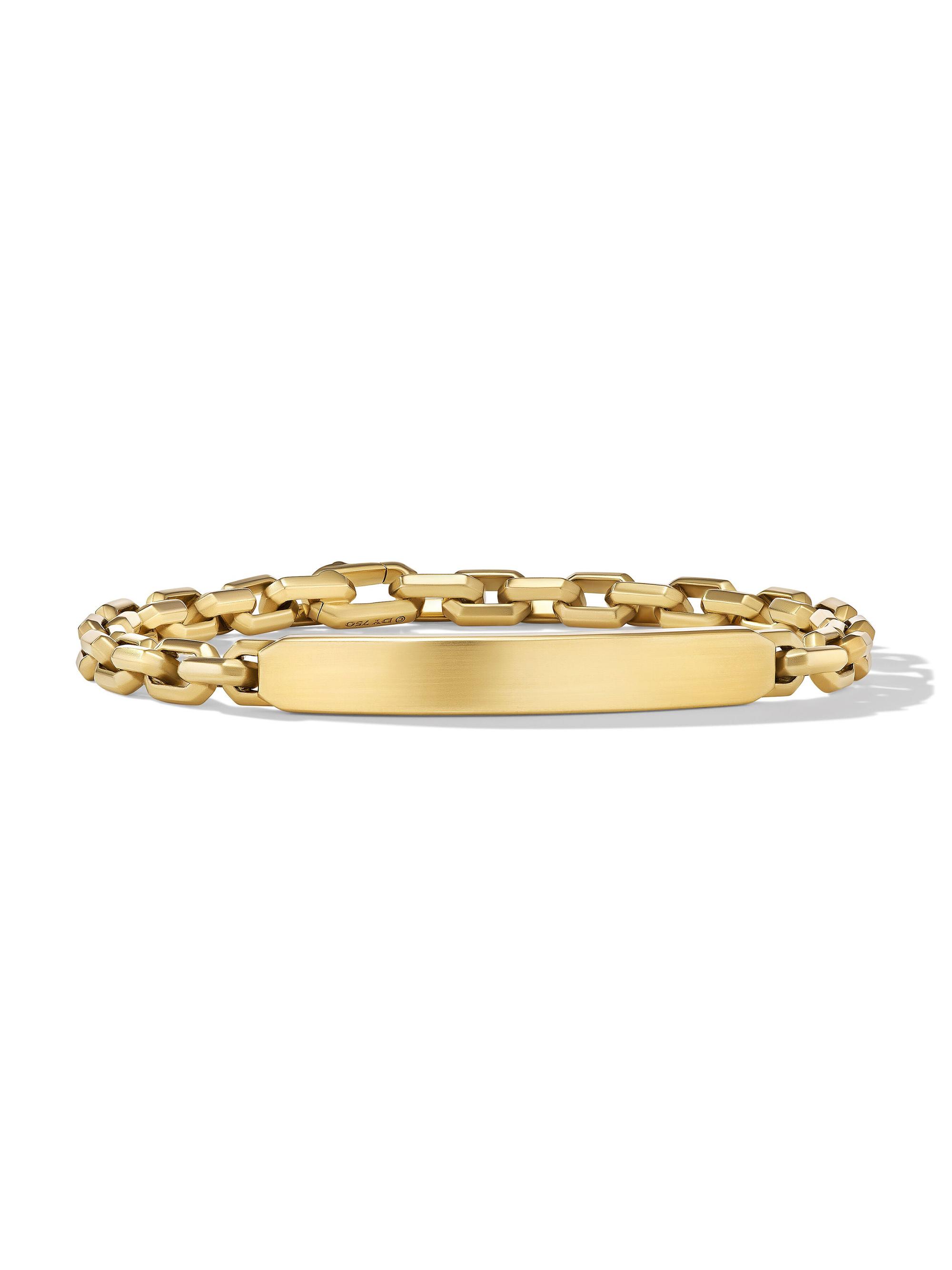 David Yurman Men's Streamline ID Bracelet in 18K Yellow Gold, 6.8MM - Gold