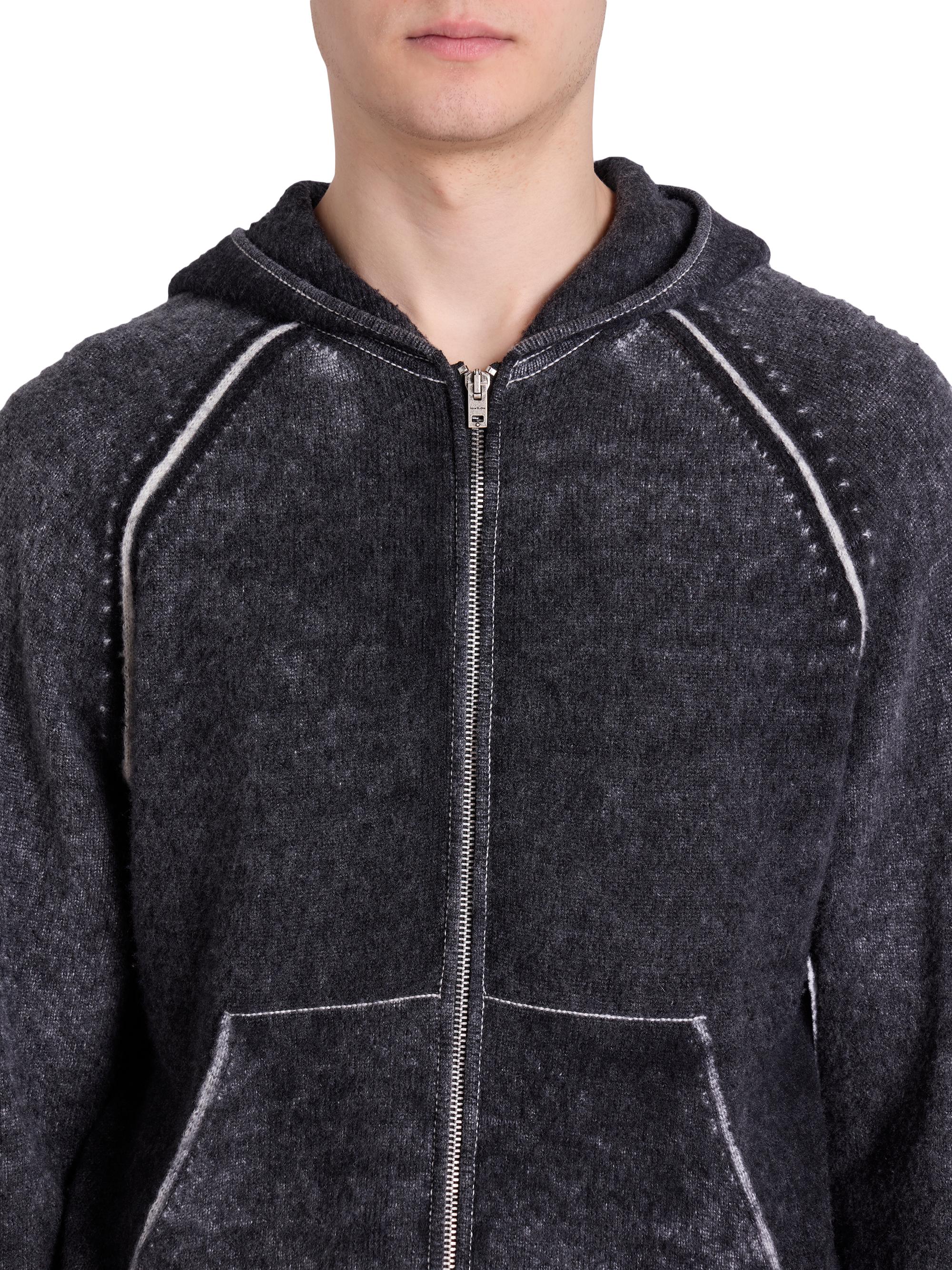 Acne Studios Kupiter Vintage Wool-Cashmere Full-Zip Hoodie | Saks