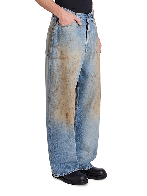 Shop Acne Studios Penicillin Distressed Relaxed-Fit Jeans Shop Acne Studios Penicillin Distressed Relaxed-Fit Jeans