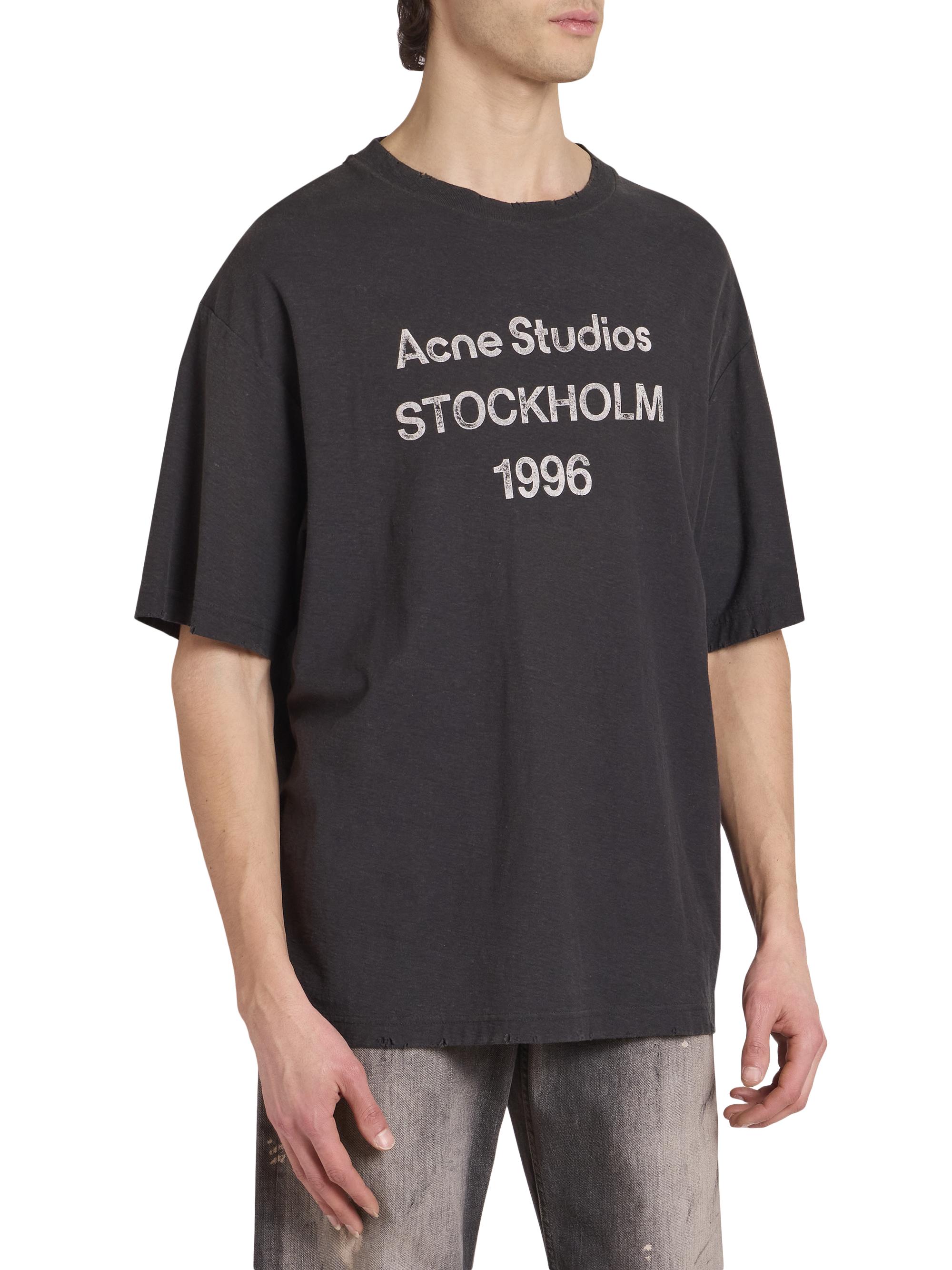 Acne Studios 1996 Tシャツ 黒 Acne Studios Exford 1996 t-shirt | FADED BLACK | SEVENSTORE