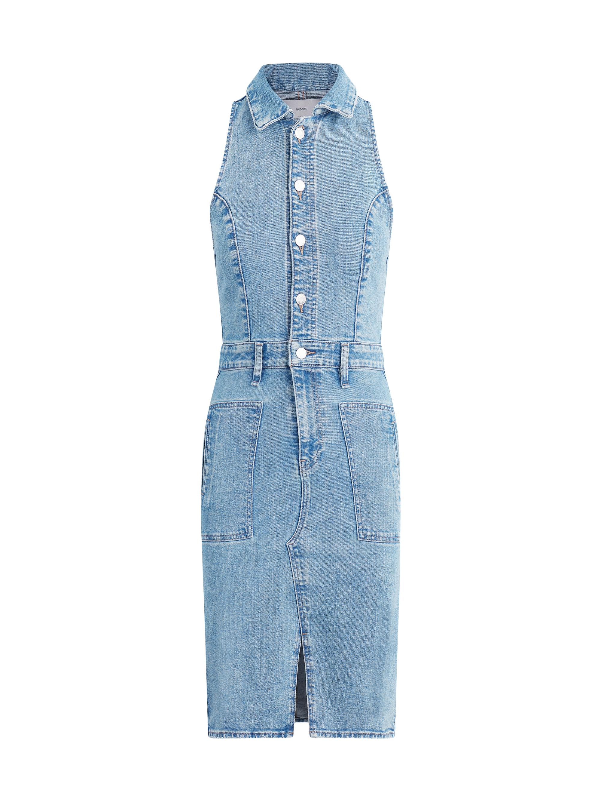 Hudson Jeans Women's Denim Halterneck Utility Dress - Offsite