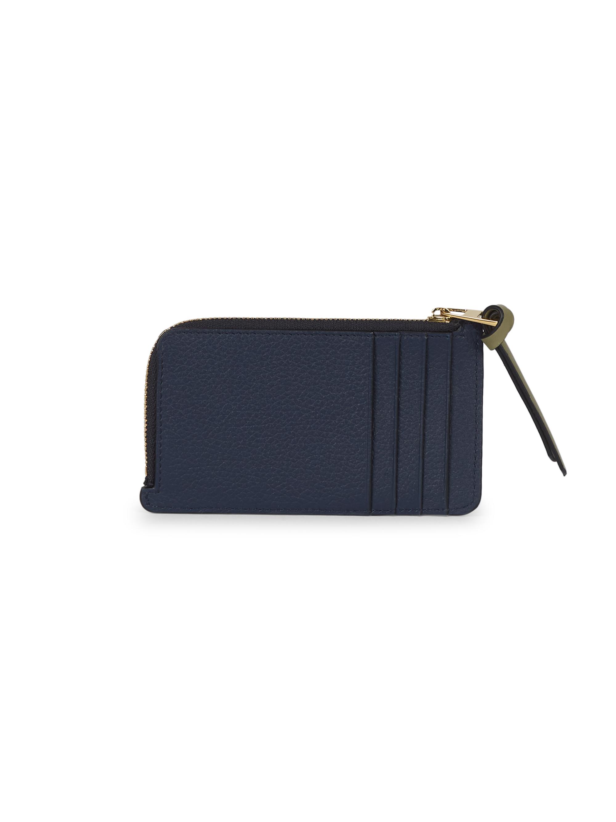 LOEWE Women's Leather Card Holder - Abyss Blue