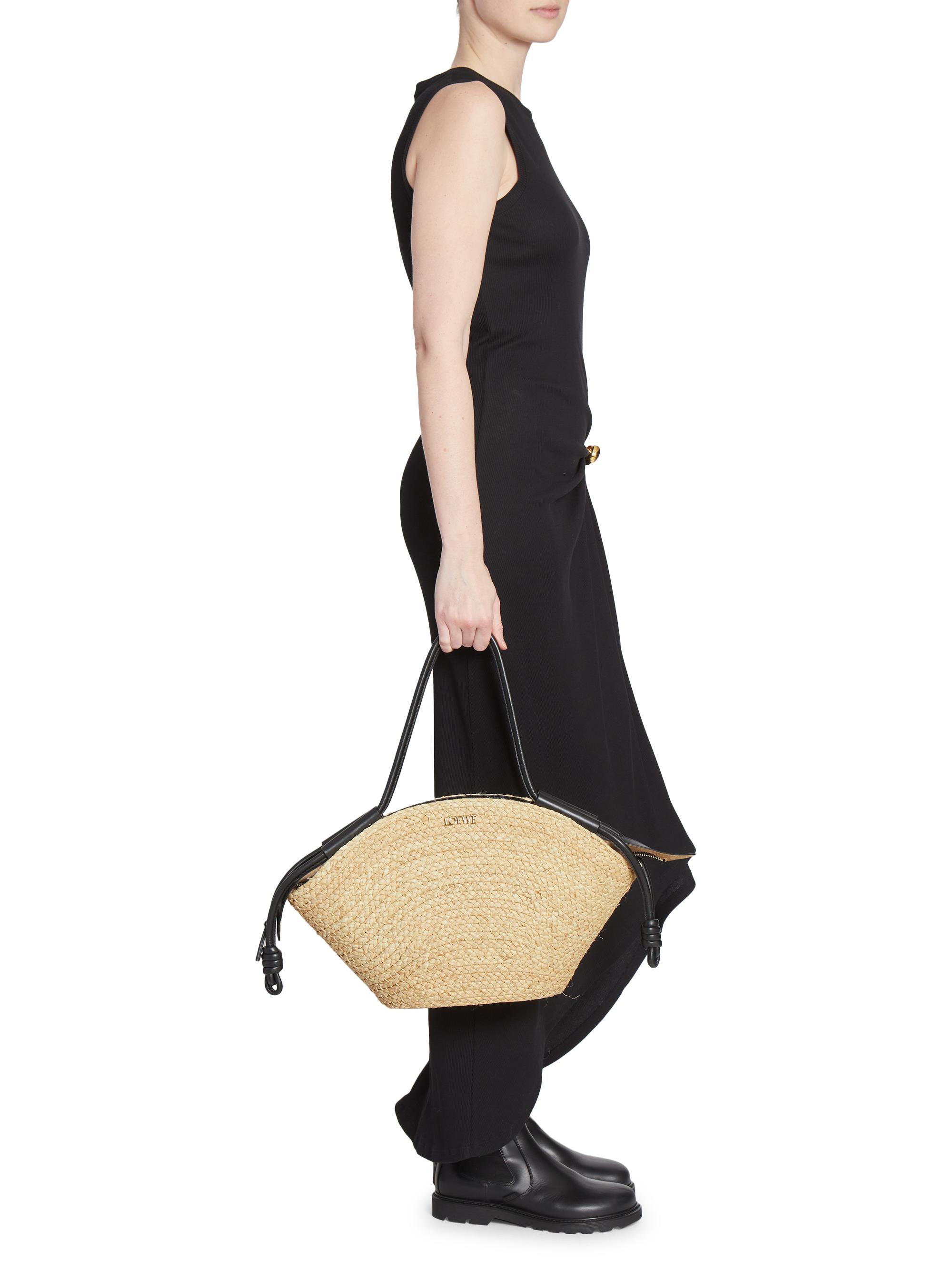 LOEWE Small Paseo Raffia & Leather Basket Bag | Saks Fifth Avenue