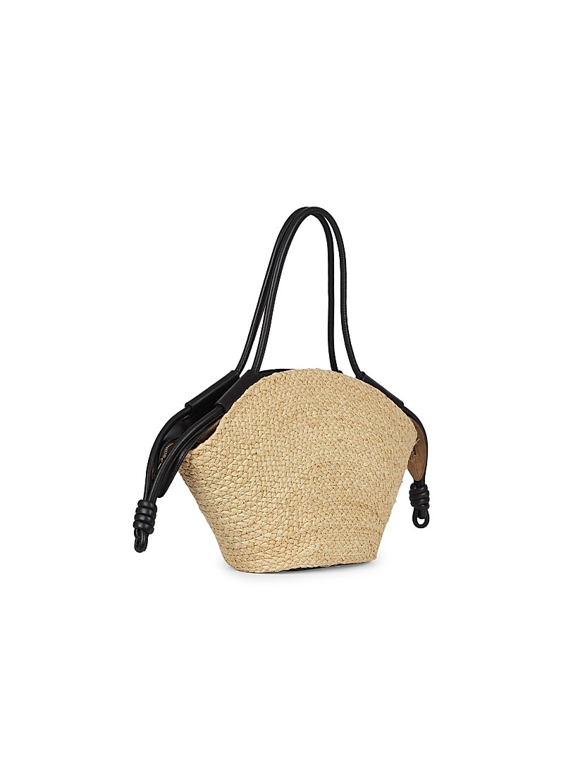 Shop LOEWE Small Paseo Raffia & Leather Basket Bag | Saks Shop LOEWE Small Paseo Raffia & Leather Basket Bag | Saks