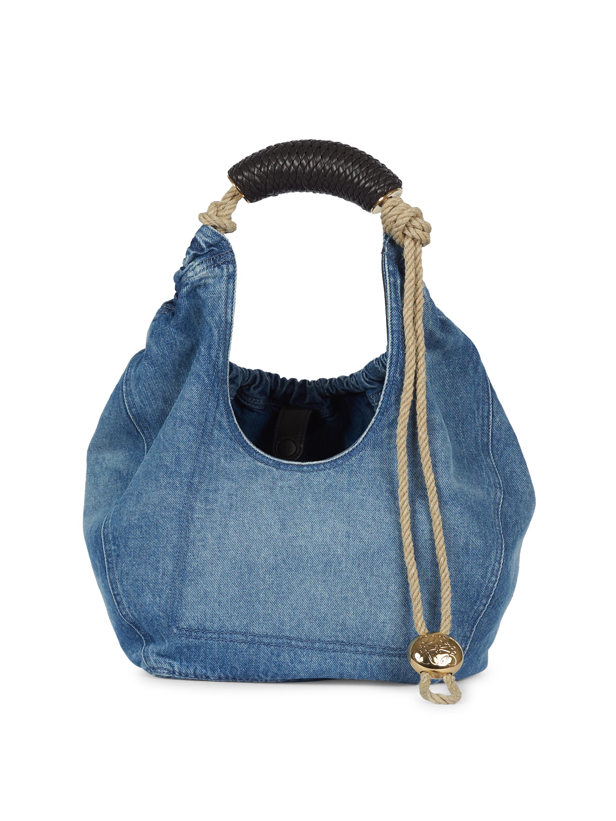 LOEWE Women's  Squeeze Denim Shoulder Bag - Light Blue