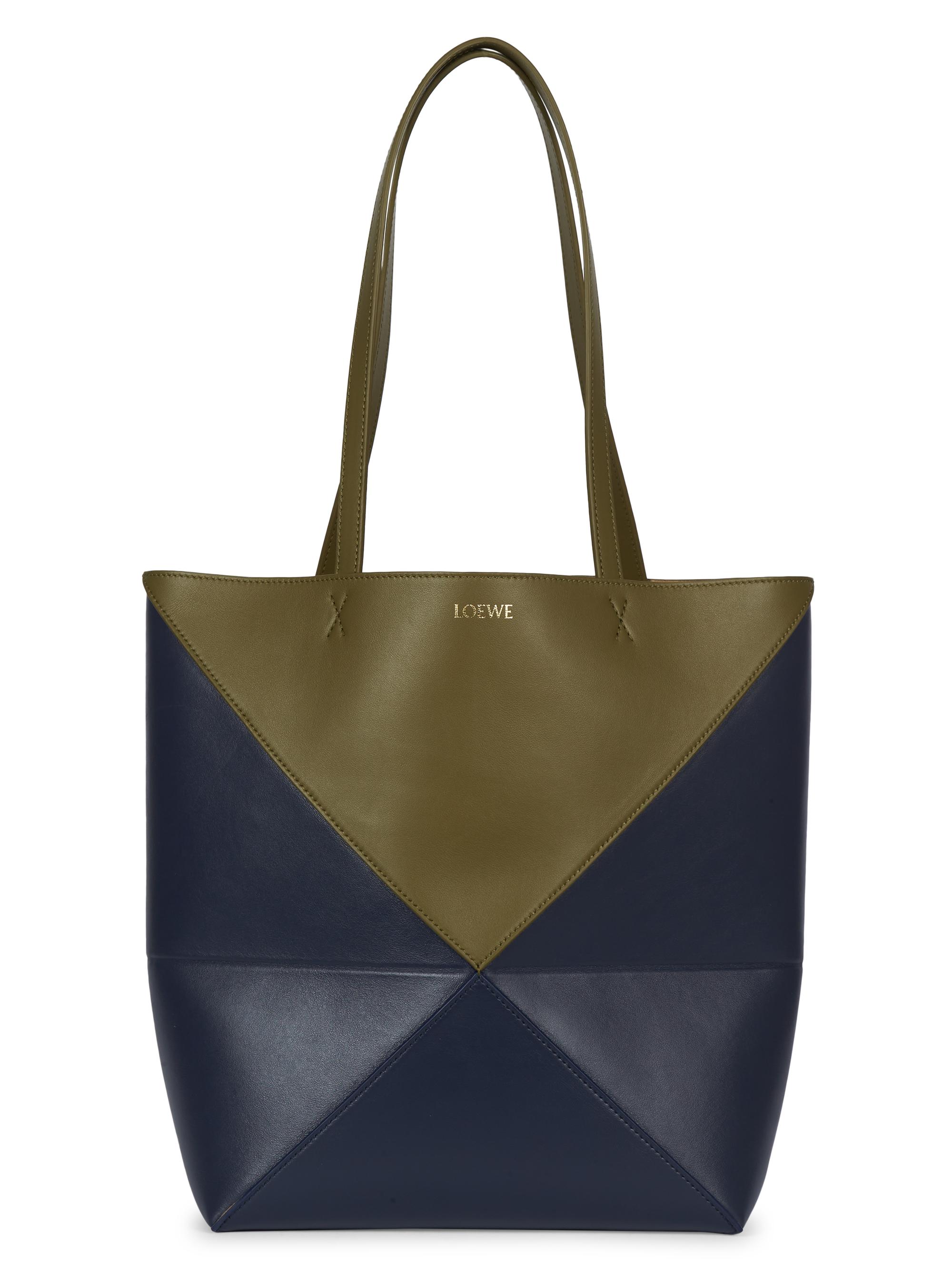 LOEWE Women's  Bicolor Puzzle Tote Bag - Olive Blue