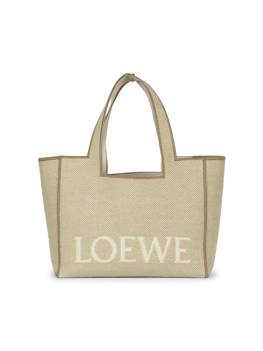 LOEWE  FONT TOTE BAG 2WAYバッグ  国内発送 LOEWE Small Font Linen-Cotton Tote Bag | Saks Fifth Avenue