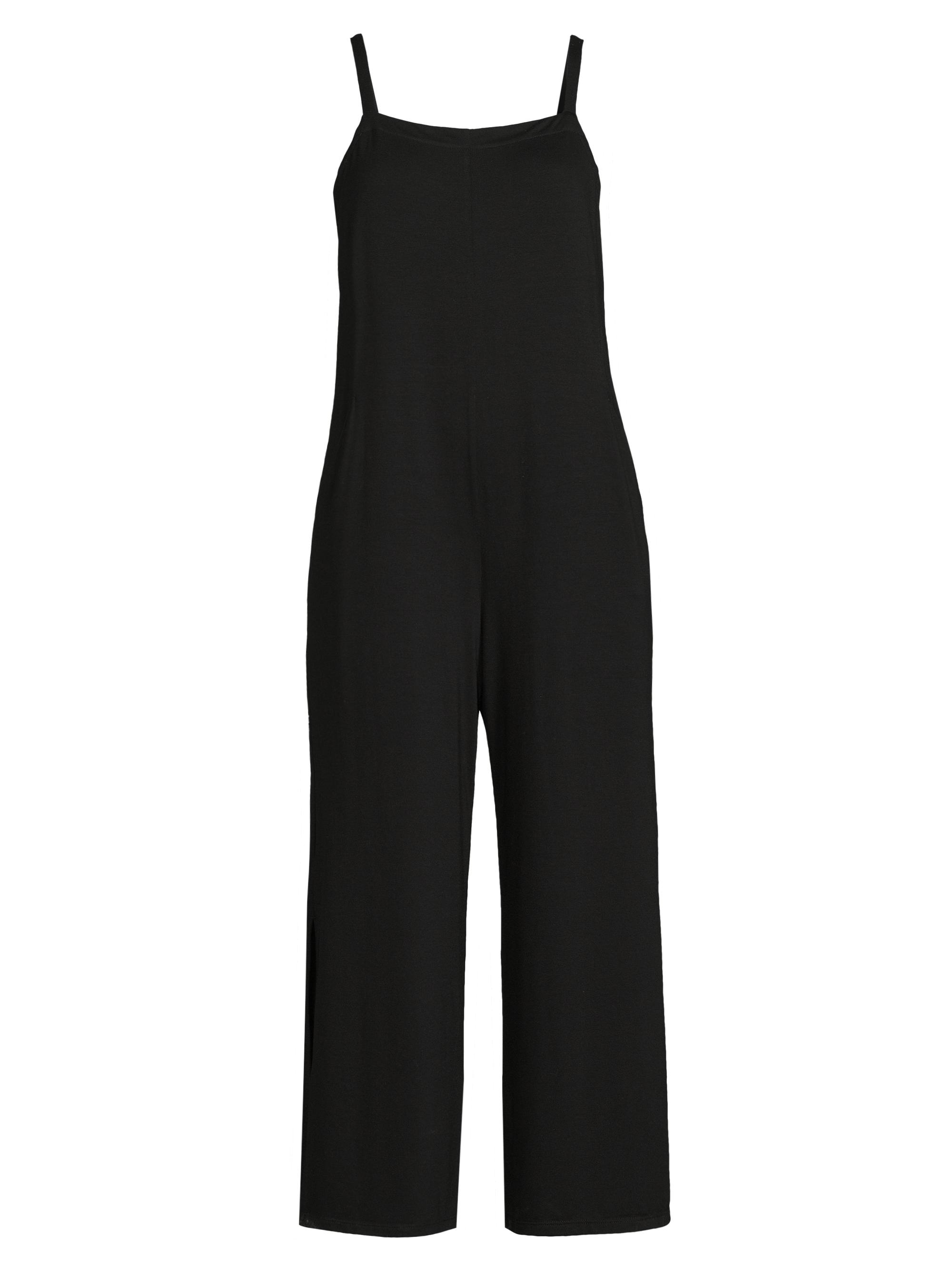 Eileen Fisher Women's Cropped Stretch-Knit Jumpsuit - Black