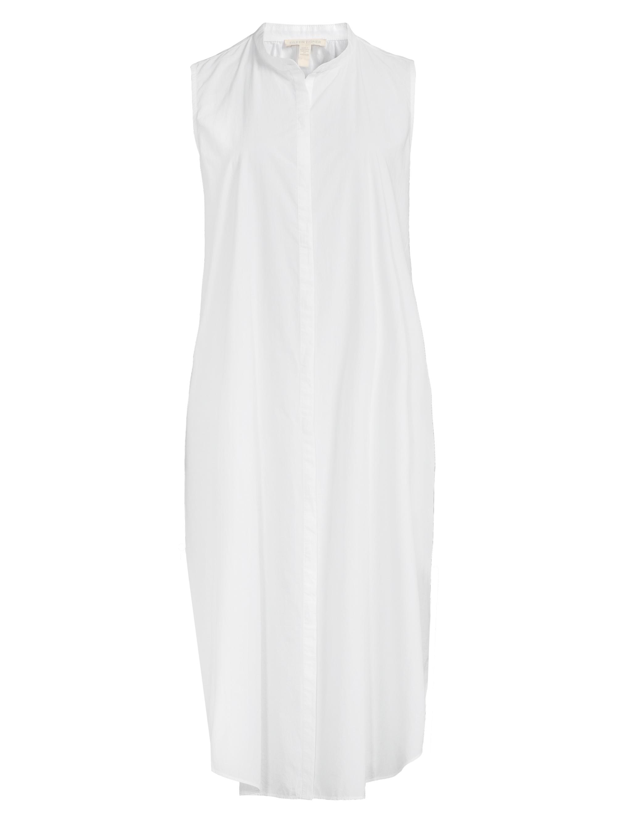Eileen Fisher Women's Cotton Sleeveless Shirtdress - White