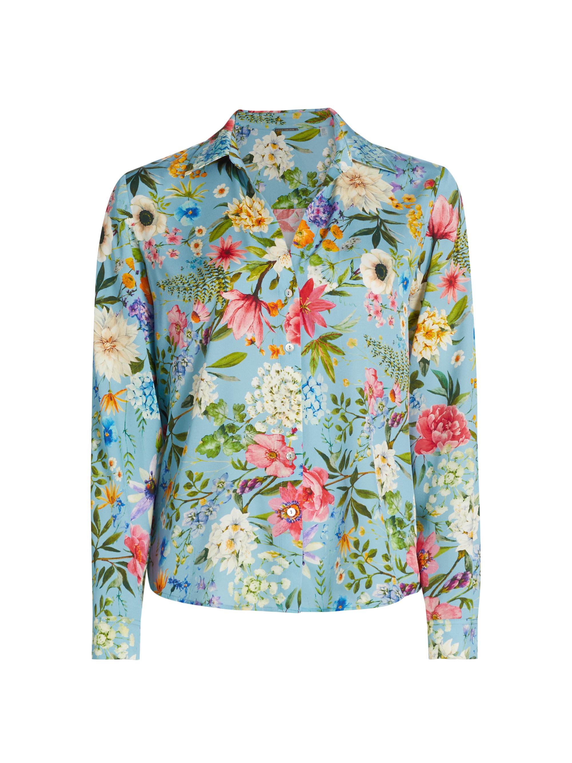 Elie Tahari Women's Madeline Wild Meadow Silk-Blend Blouse - Wild Meadow Print