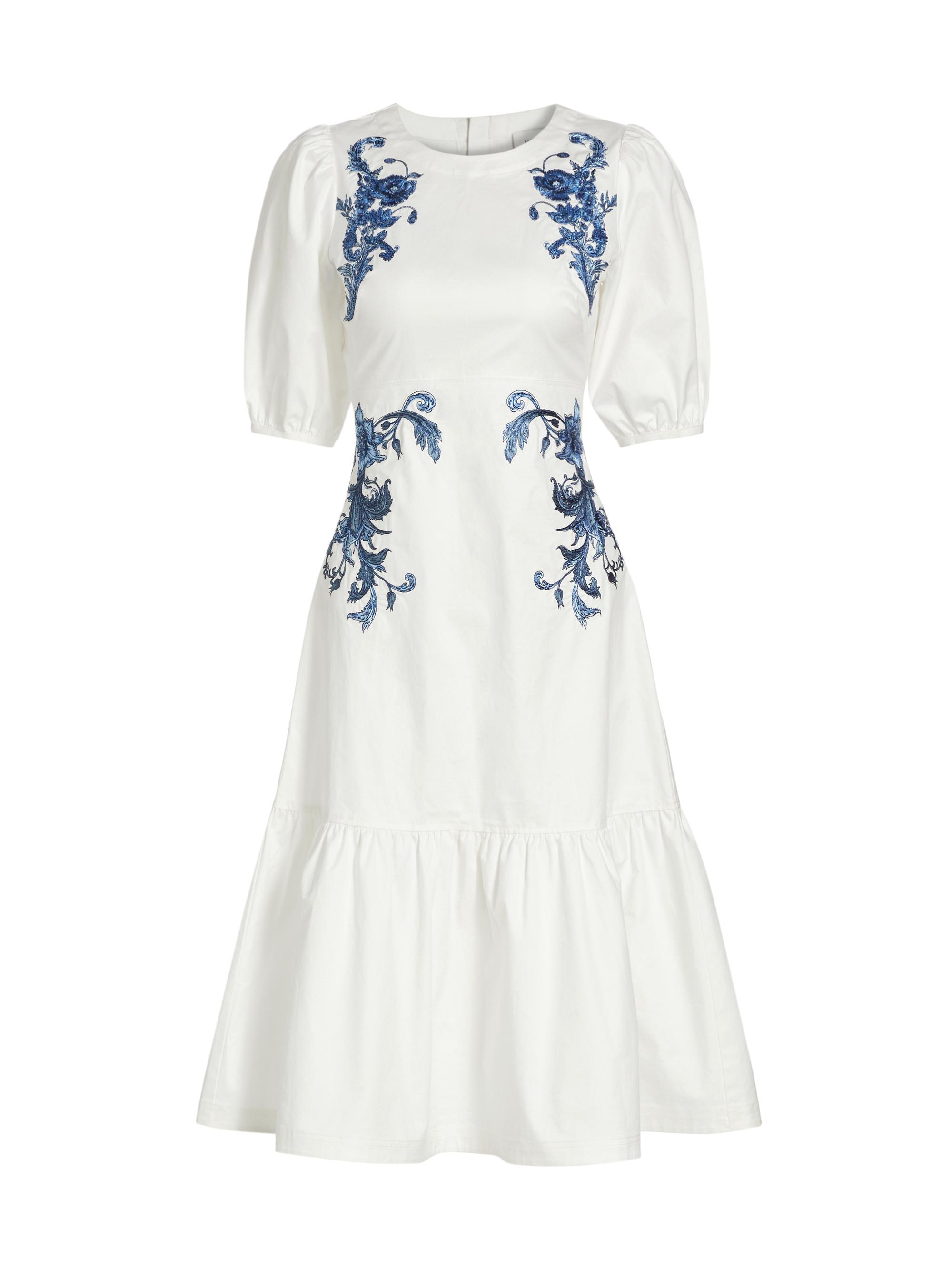 Marchesa Rosa Women's Stretch. Cotton-Blend Empire-Waist Cocktail Dress -