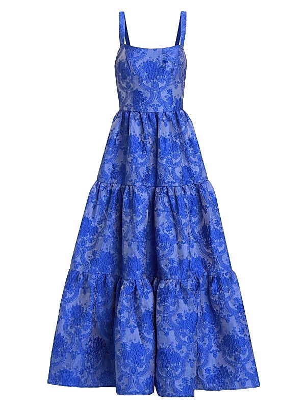 Bold Floral Print Navy Blue Sleeveless Maxi Dress Bold Floral Print Navy Blue Sleeveless Maxi Dress