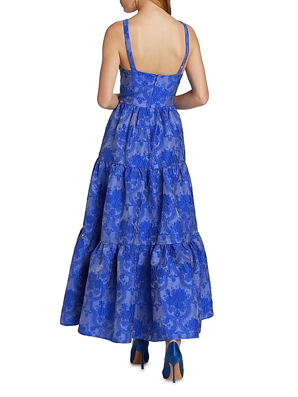 Bold Floral Print Navy Blue Sleeveless Maxi Dress Bold Floral Print Navy Blue Sleeveless Maxi Dress