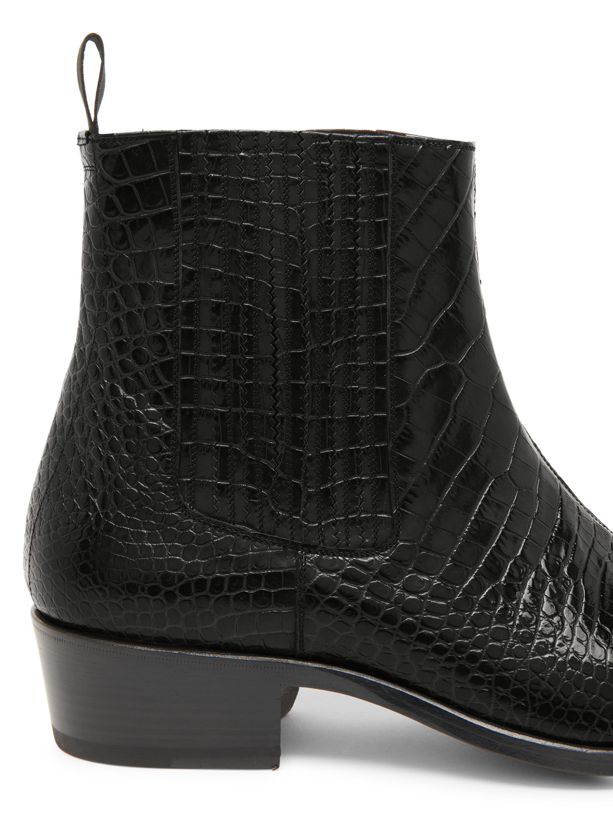TOM FORD Bailey Croc Leather Ankle Chelsea Boots | Saks Fifth Avenue