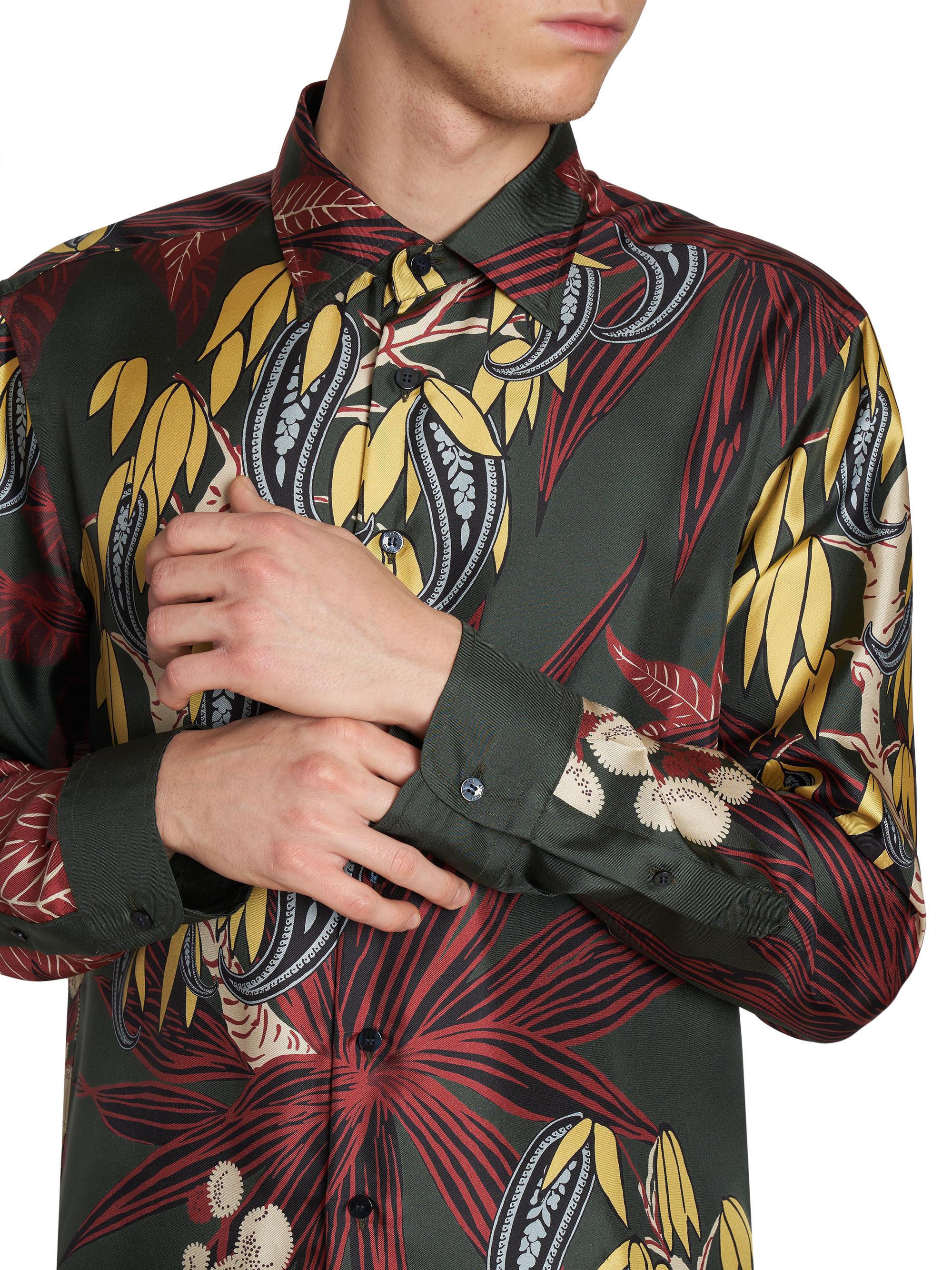 シャツ Etro Shirt Roma Etro Roma Silk Shirt | Saks Fifth Avenue