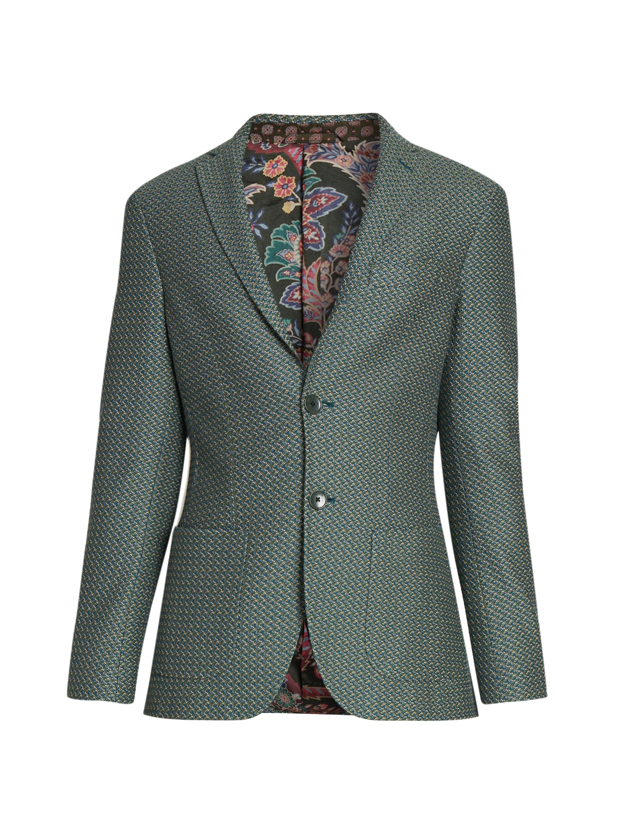 Etro Men's Roma Jersey Sport Jacket - Multi Blue Base