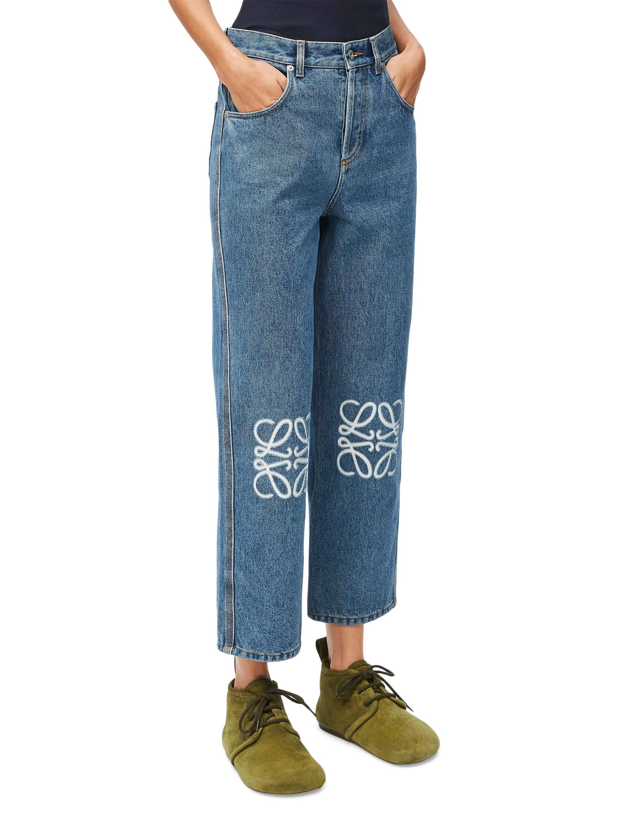 LOEWE Anagram Cropped Jeans | Saks Fifth Avenue