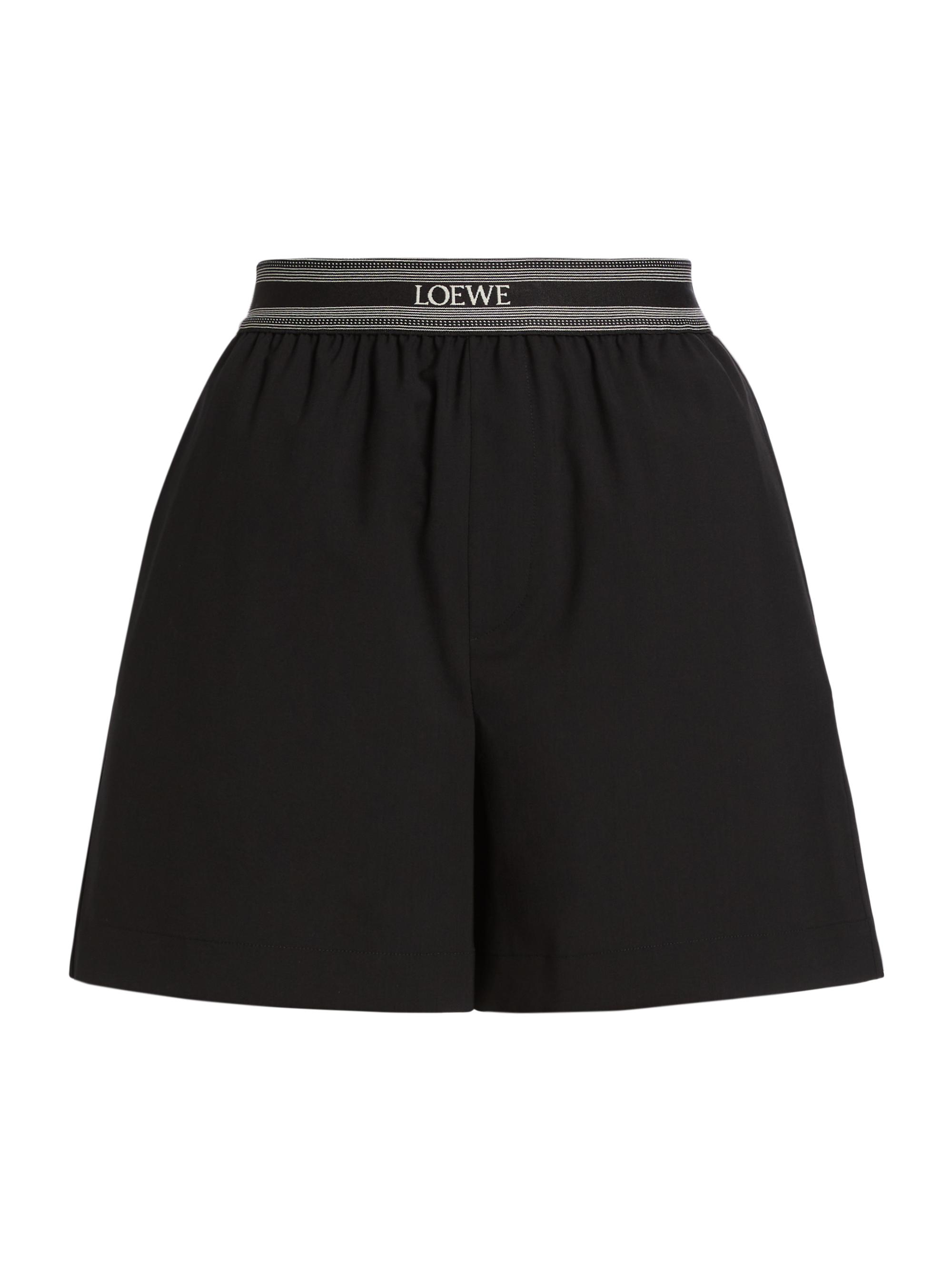 LOEWE Women's Logo Waistband Boxer Shorts - Black