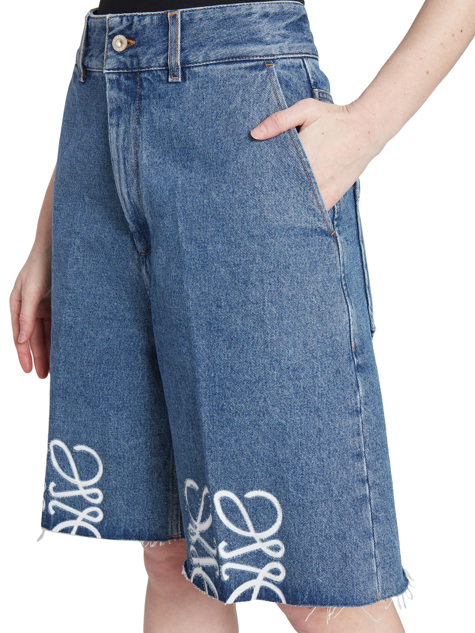 LOEWE Anagram Denim Shorts | Saks Fifth Avenue