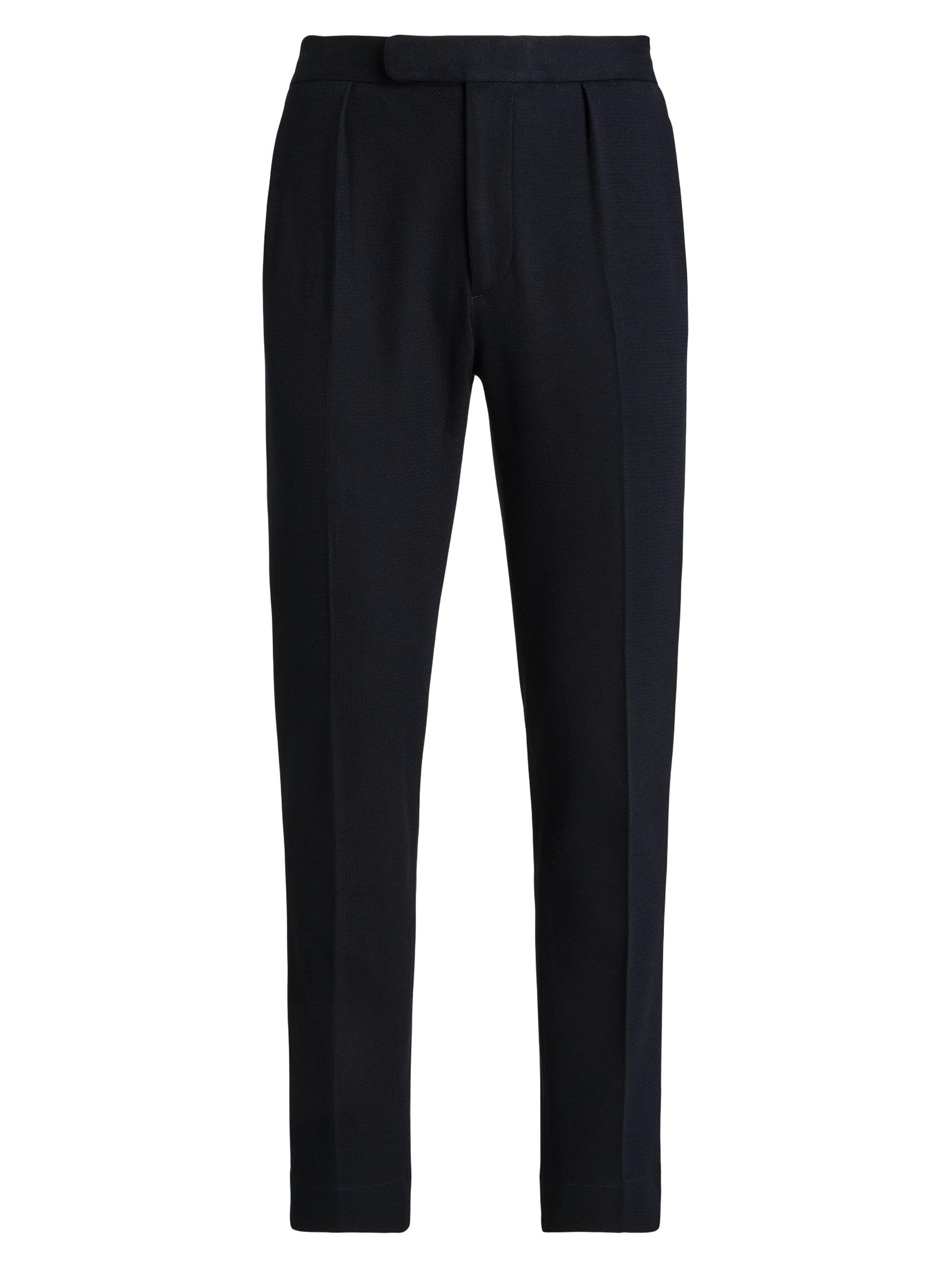 Ralph Lauren Purple Label Men's Pleated Cotton Trousers - Navy