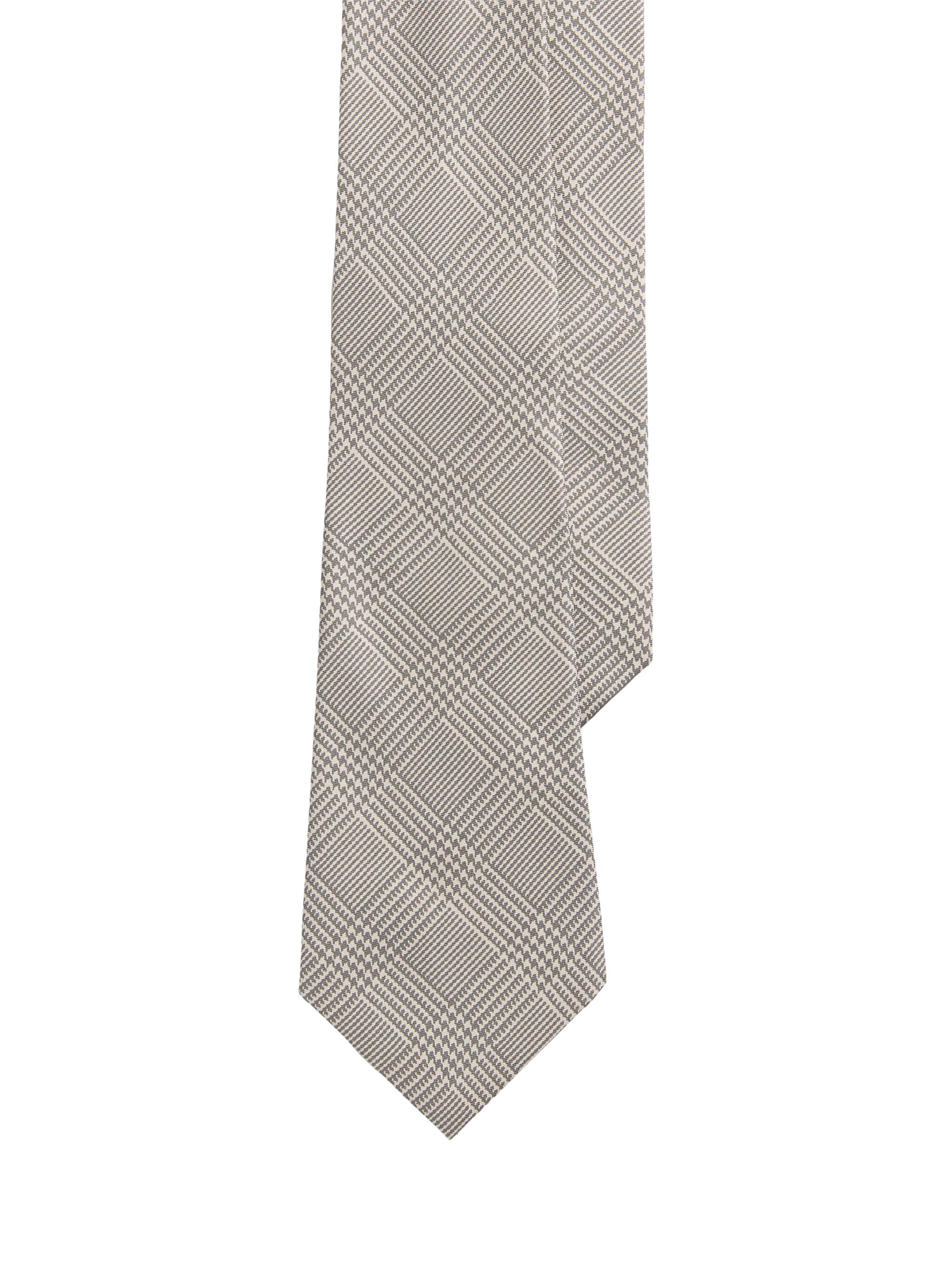 Ralph Lauren Purple Label Men's Glen Check Silk Tie - Grey