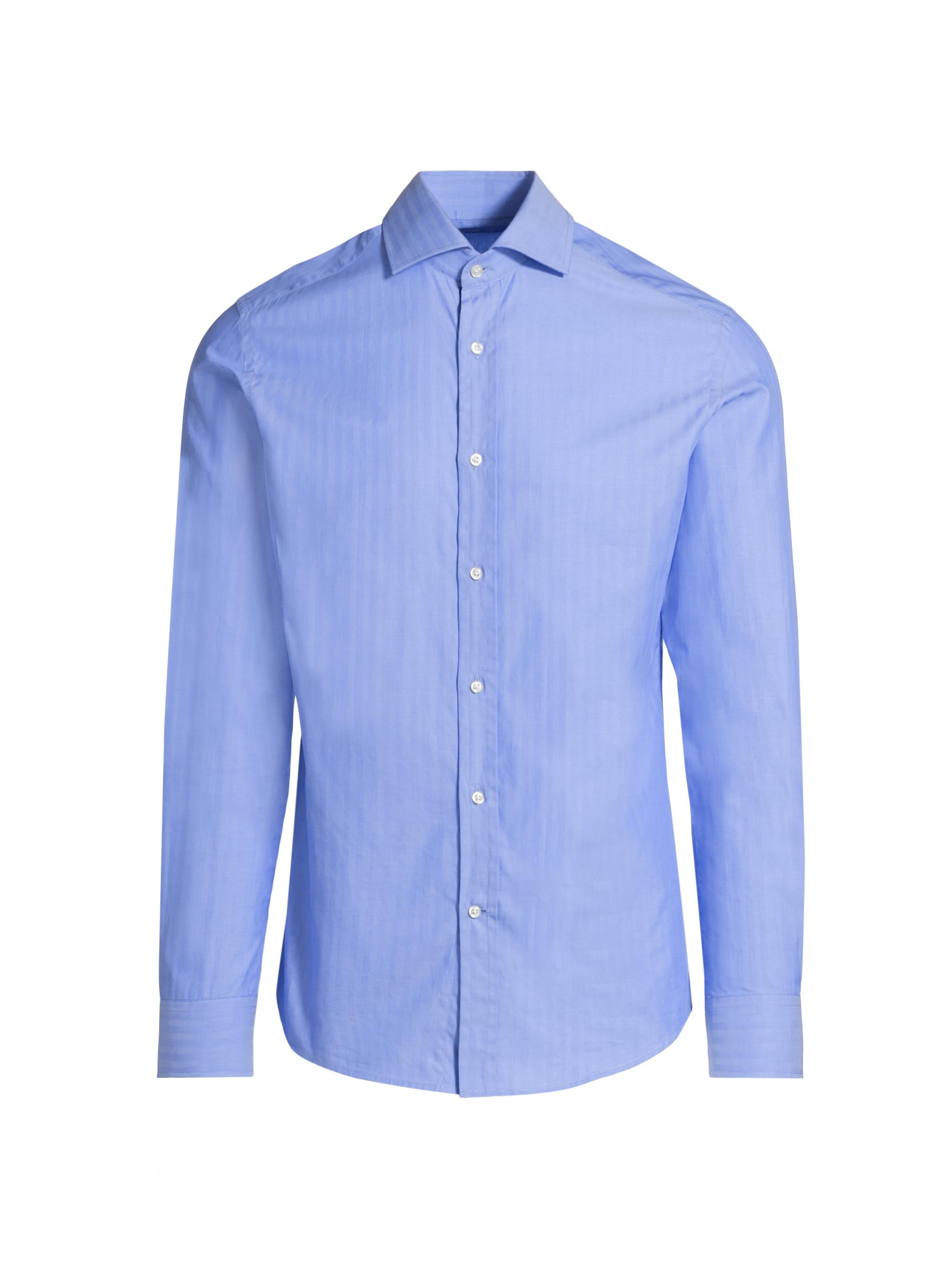 Ralph Lauren Purple Label Men's Cotton Button-Front Shirt - Blue