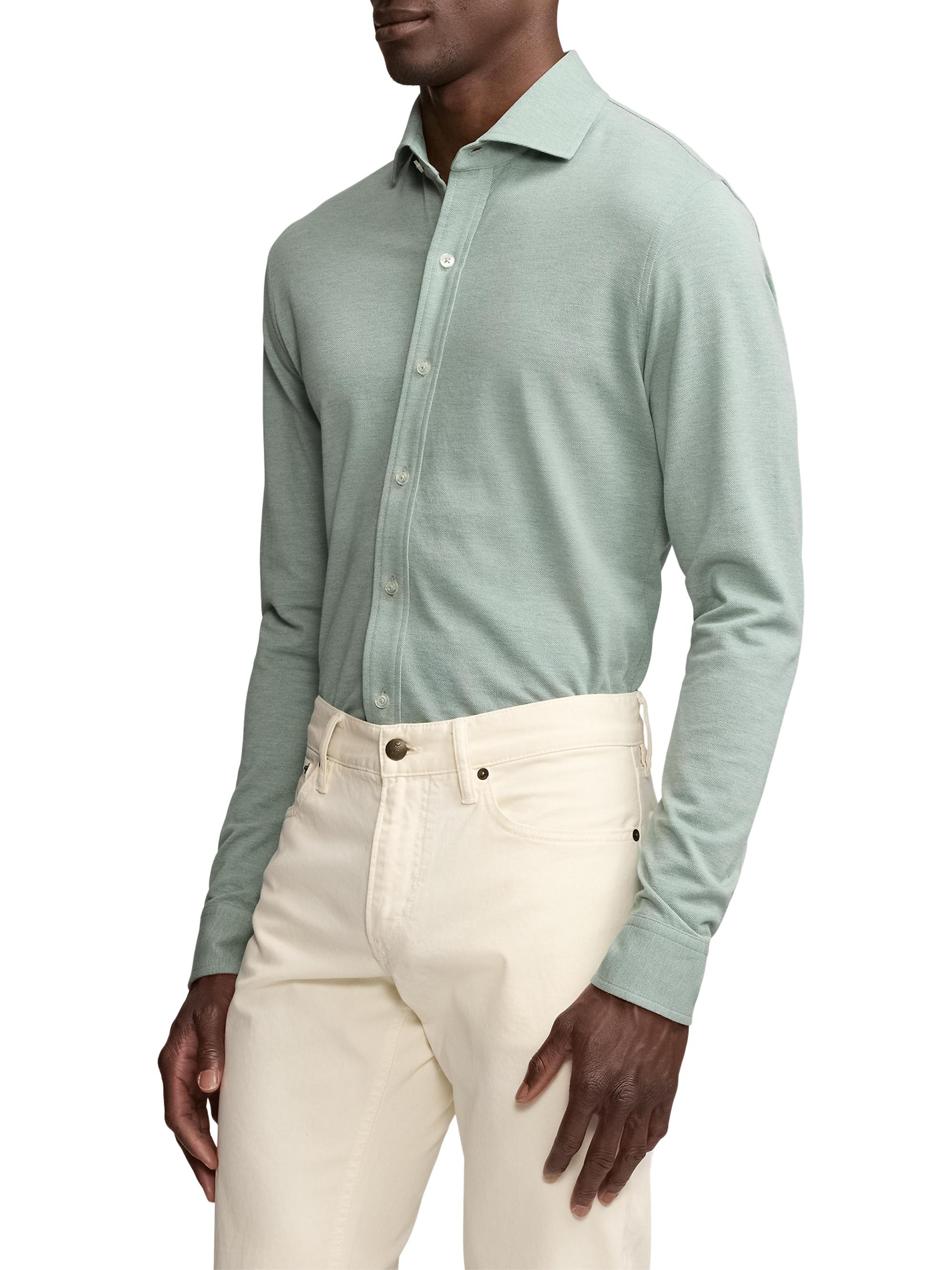 Ralph Lauren Purple Label Washed Cotton Piqué Shirt | Saks Fifth
