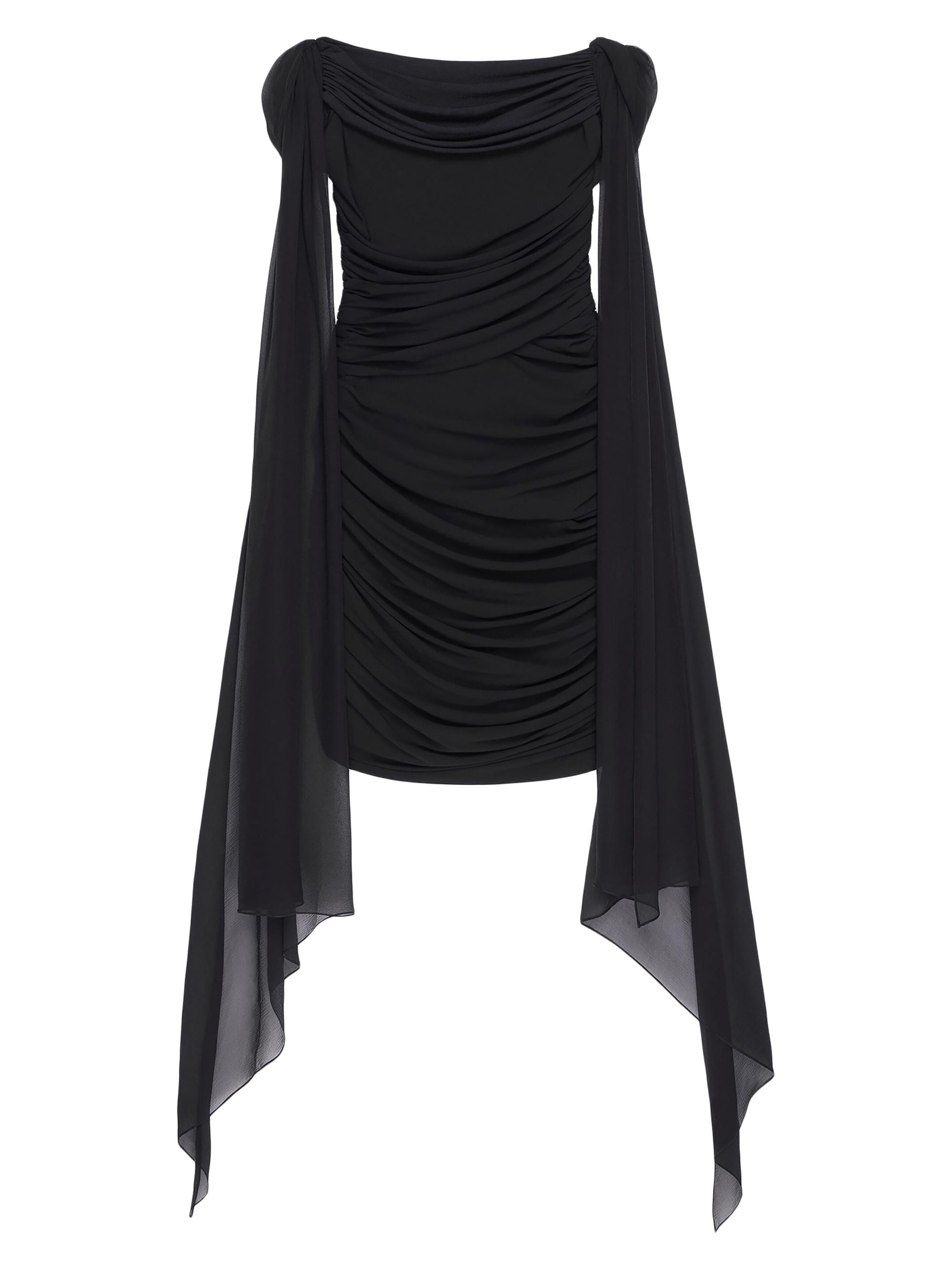 Givenchy Women's Draped Dress in Jersey - Black