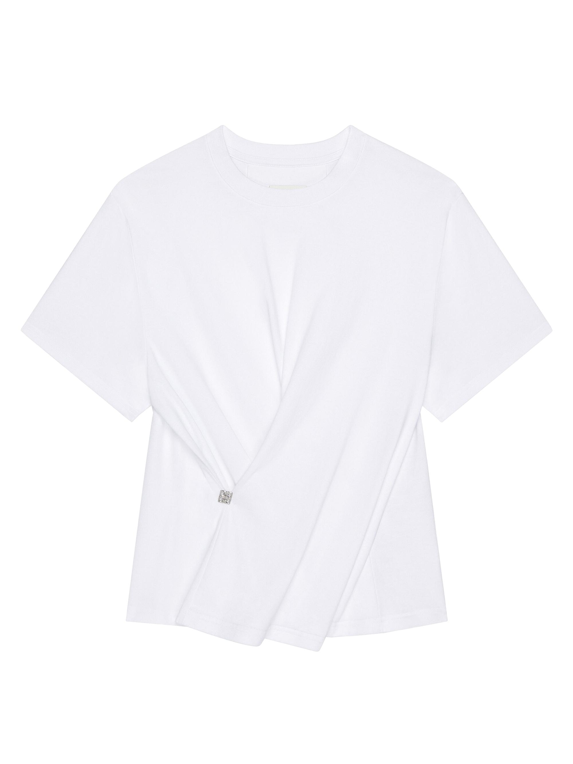 Givenchy Women's Cross-Over T-Shirt in Cotton - White