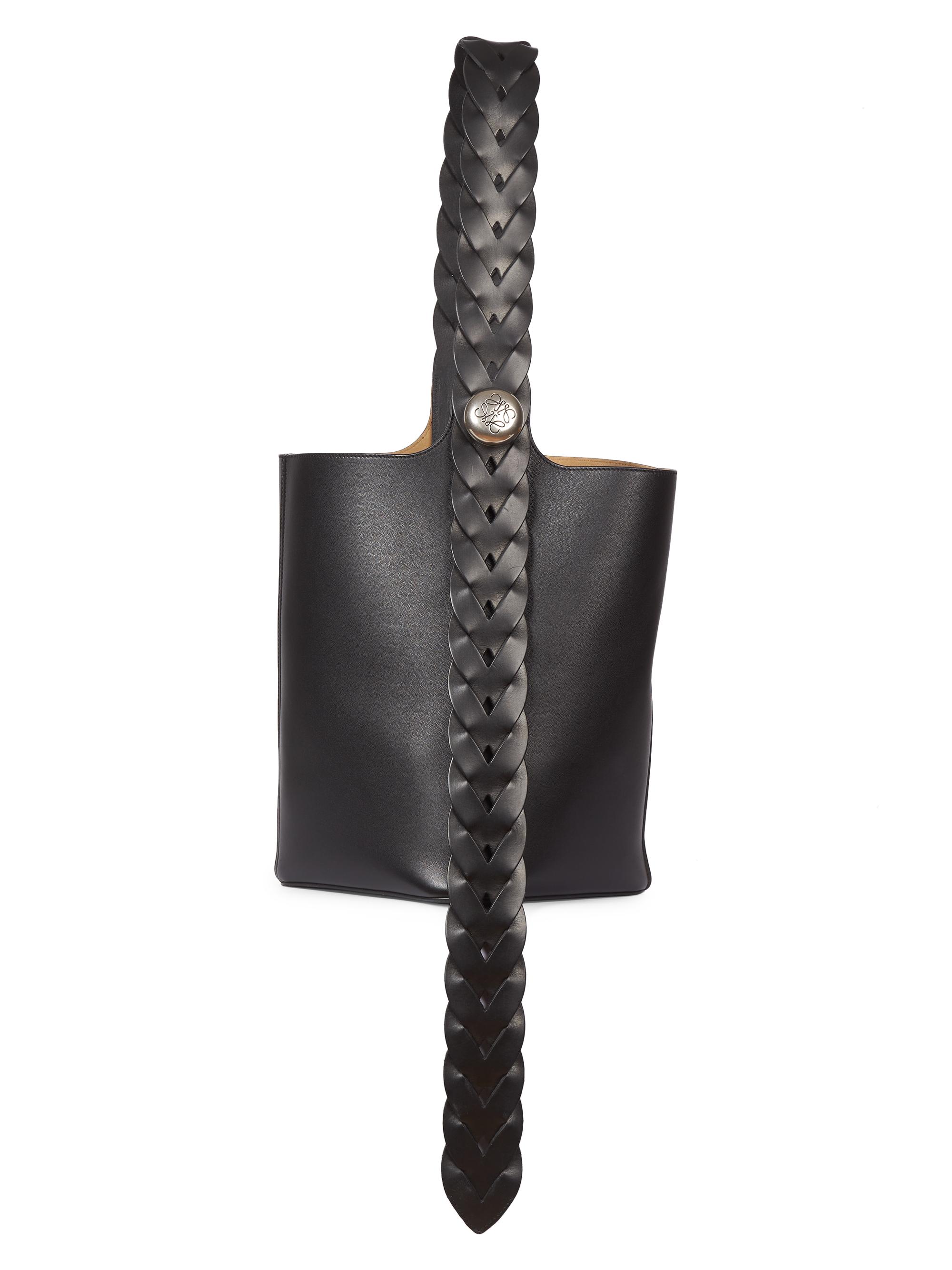 LOEWE Men's Pebble Leather Bucket Bag - Black