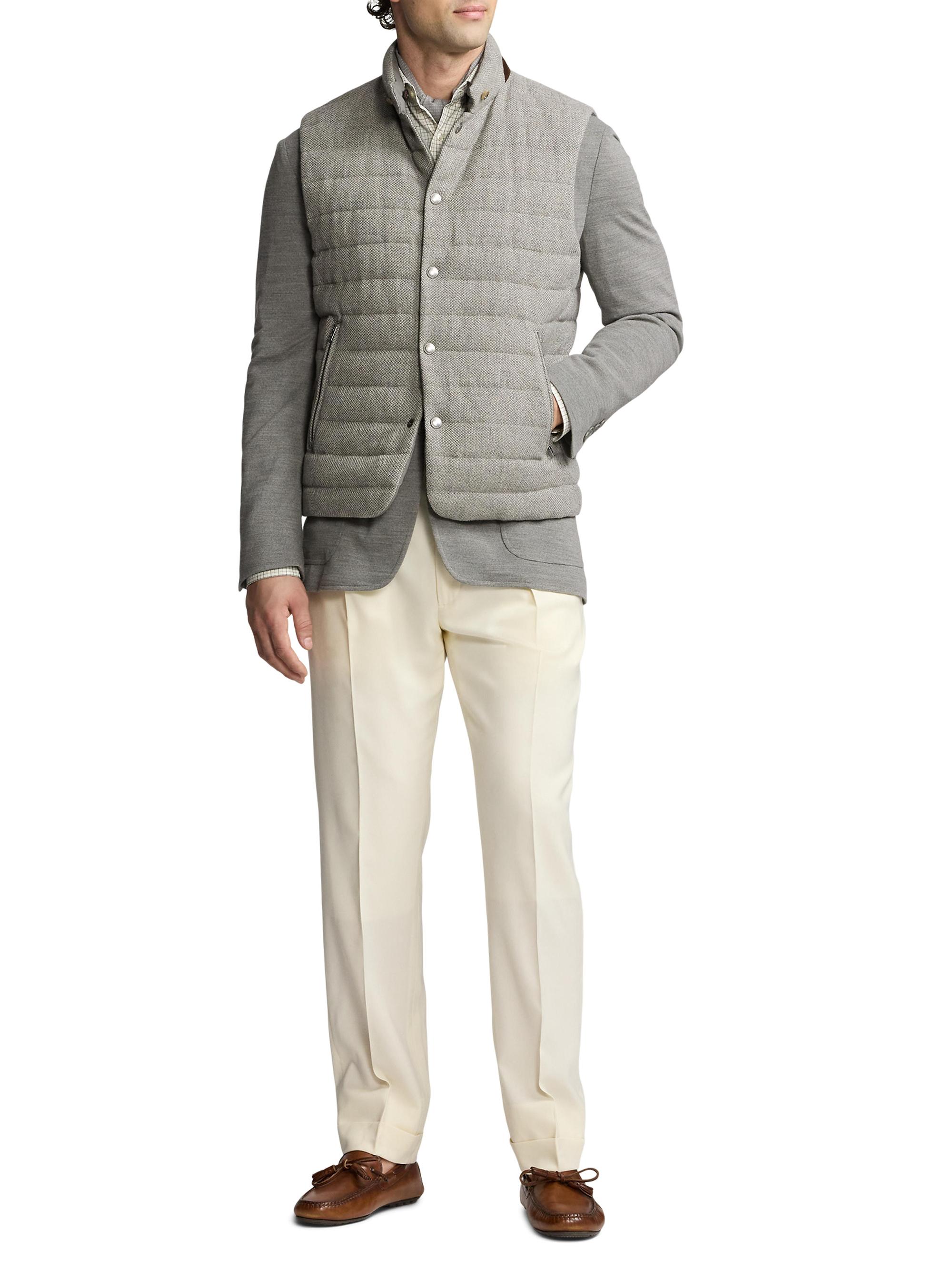 Ralph Lauren Purple Label Men's Palmerton Reversible Down Vest - Medium Grey