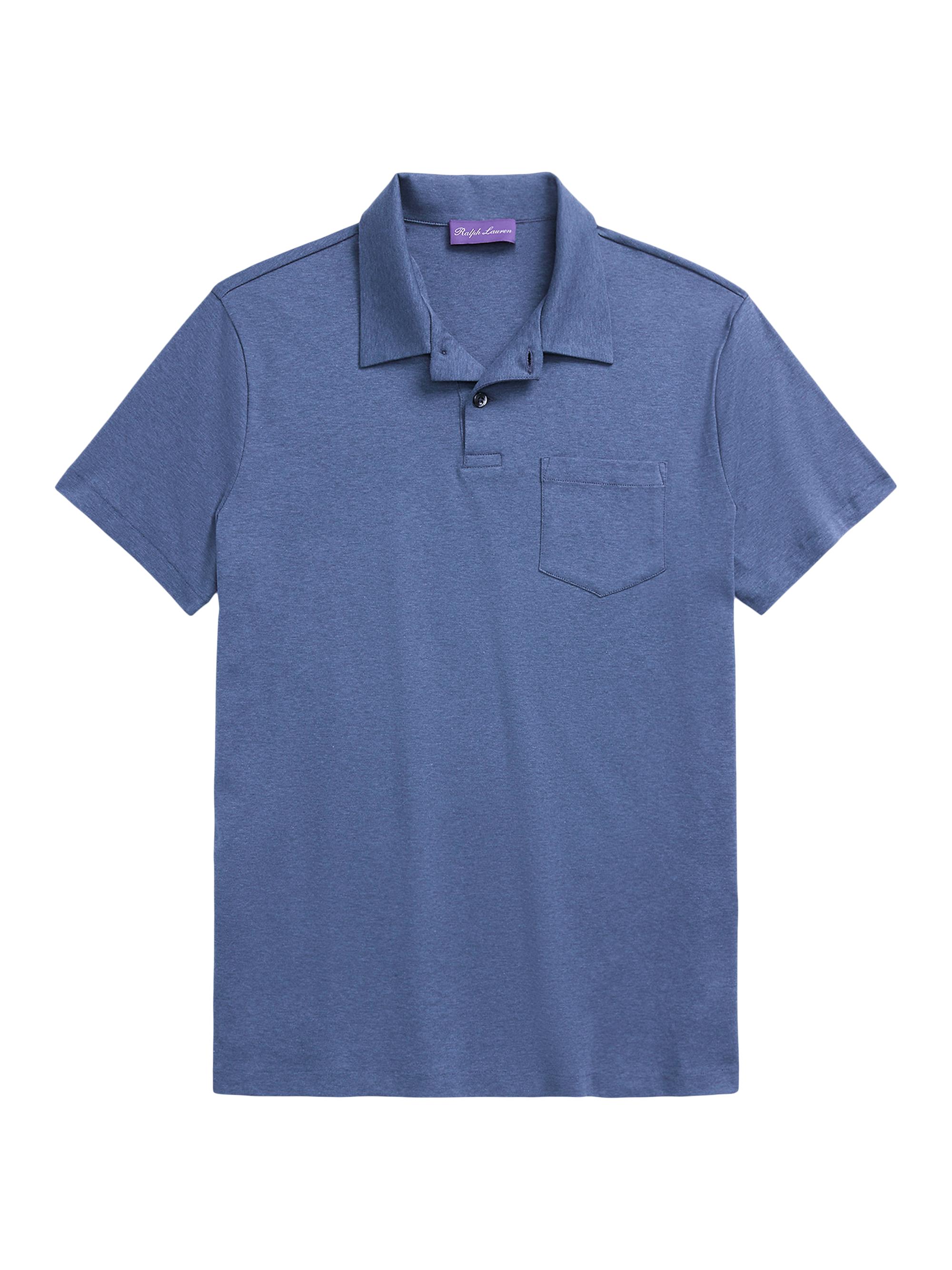 Ralph Lauren Purple Label Men's Interlock Cotton Polo T-Shirt - Supply Blue Melange