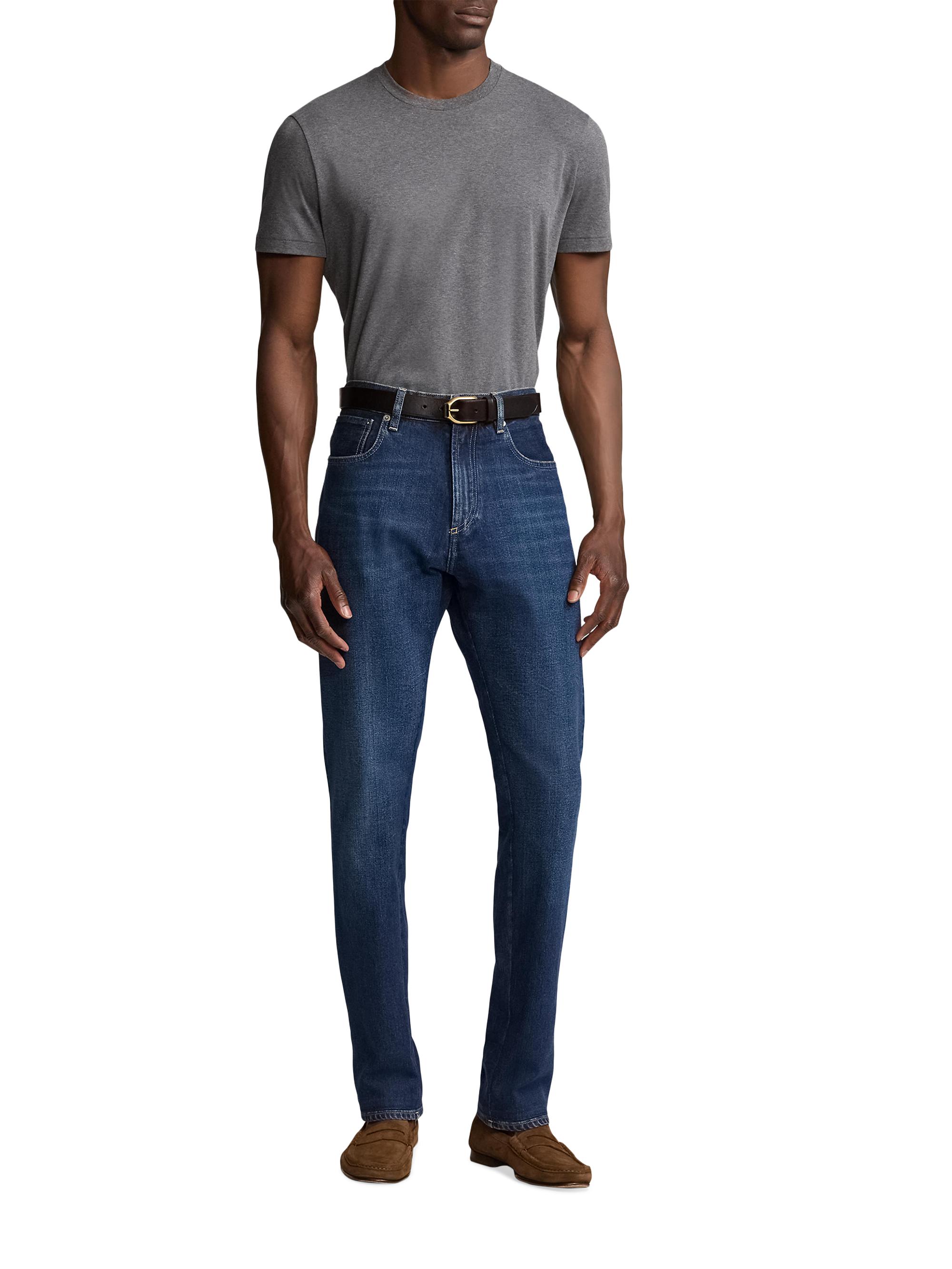 Ralph Lauren Purple Label Men's Cotton Crewneck T-Shirt - Medium Grey Melange