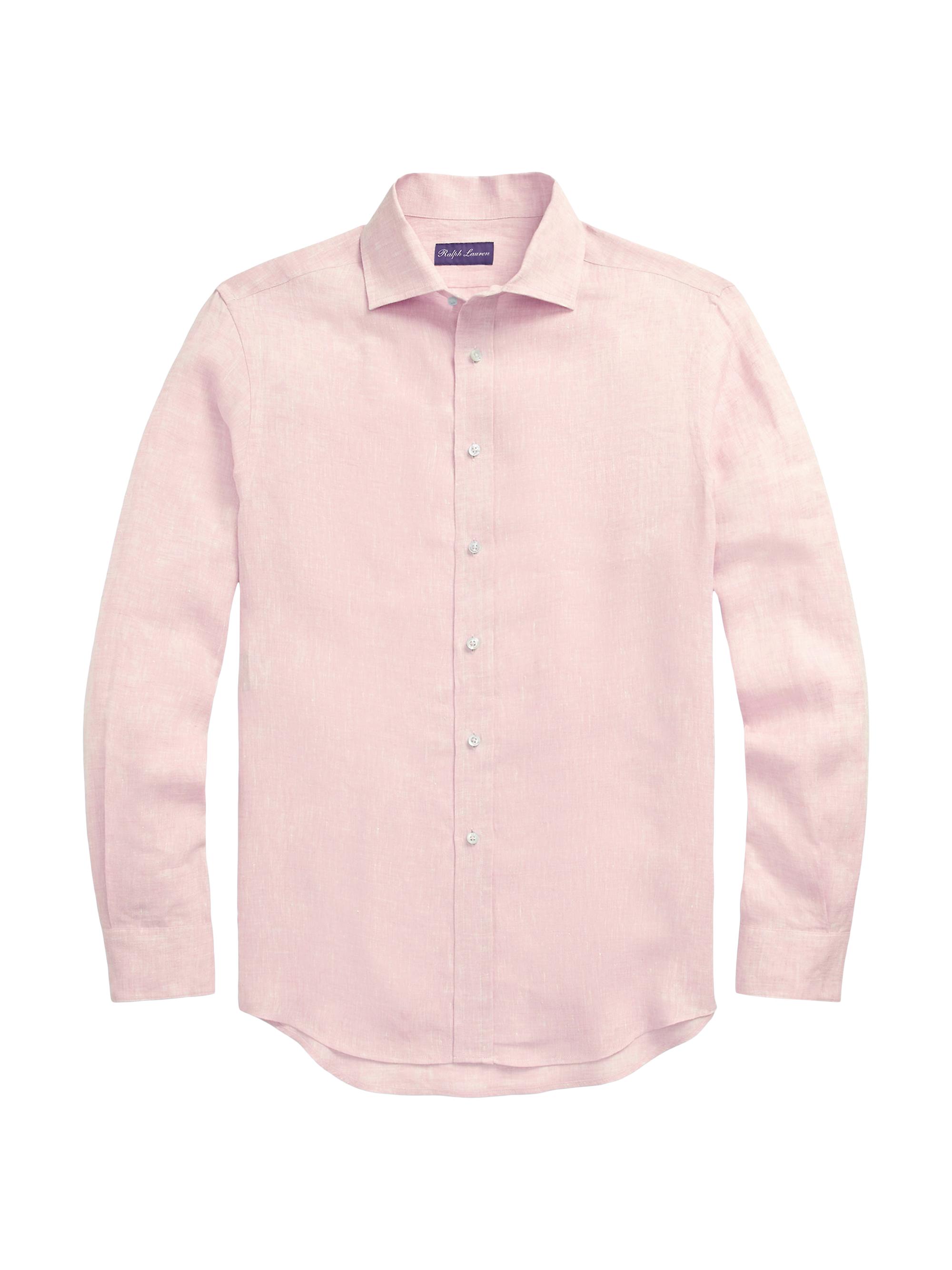 Ralph Lauren Purple Label Men's Serengeti Linen Sport Shirt - Chalk Pink