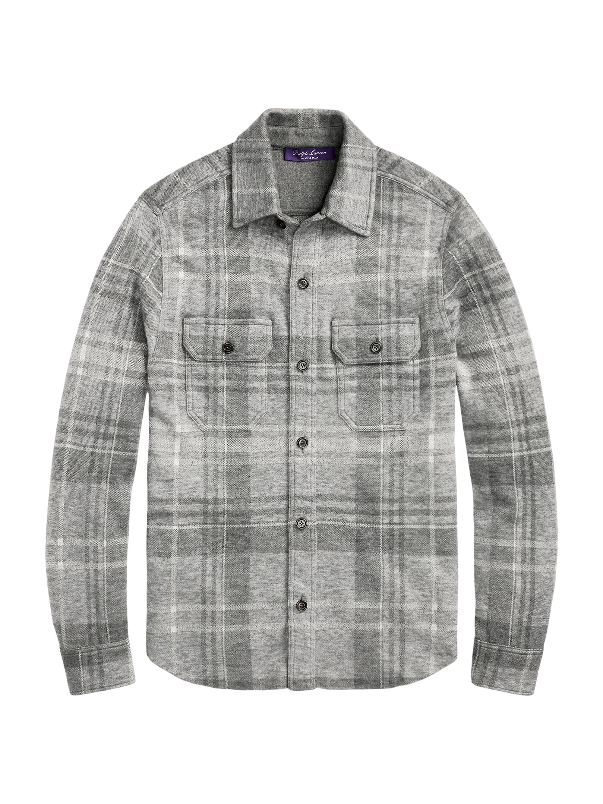 Ralph Lauren Purple Label Plaid Cashmere-Blend Overshirt | Saks