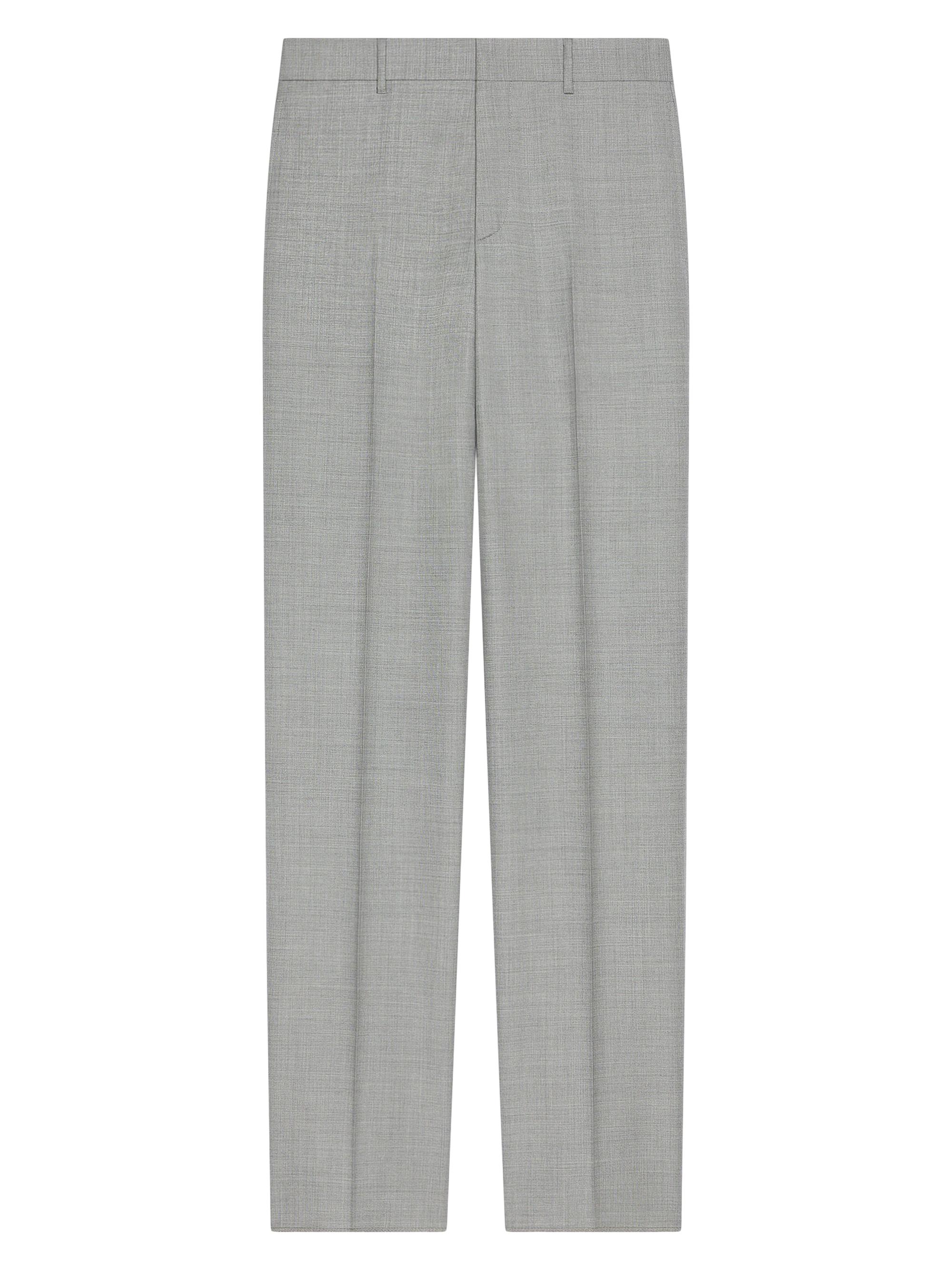 Givenchy Men's Tailored Pants in Wool - Grey White