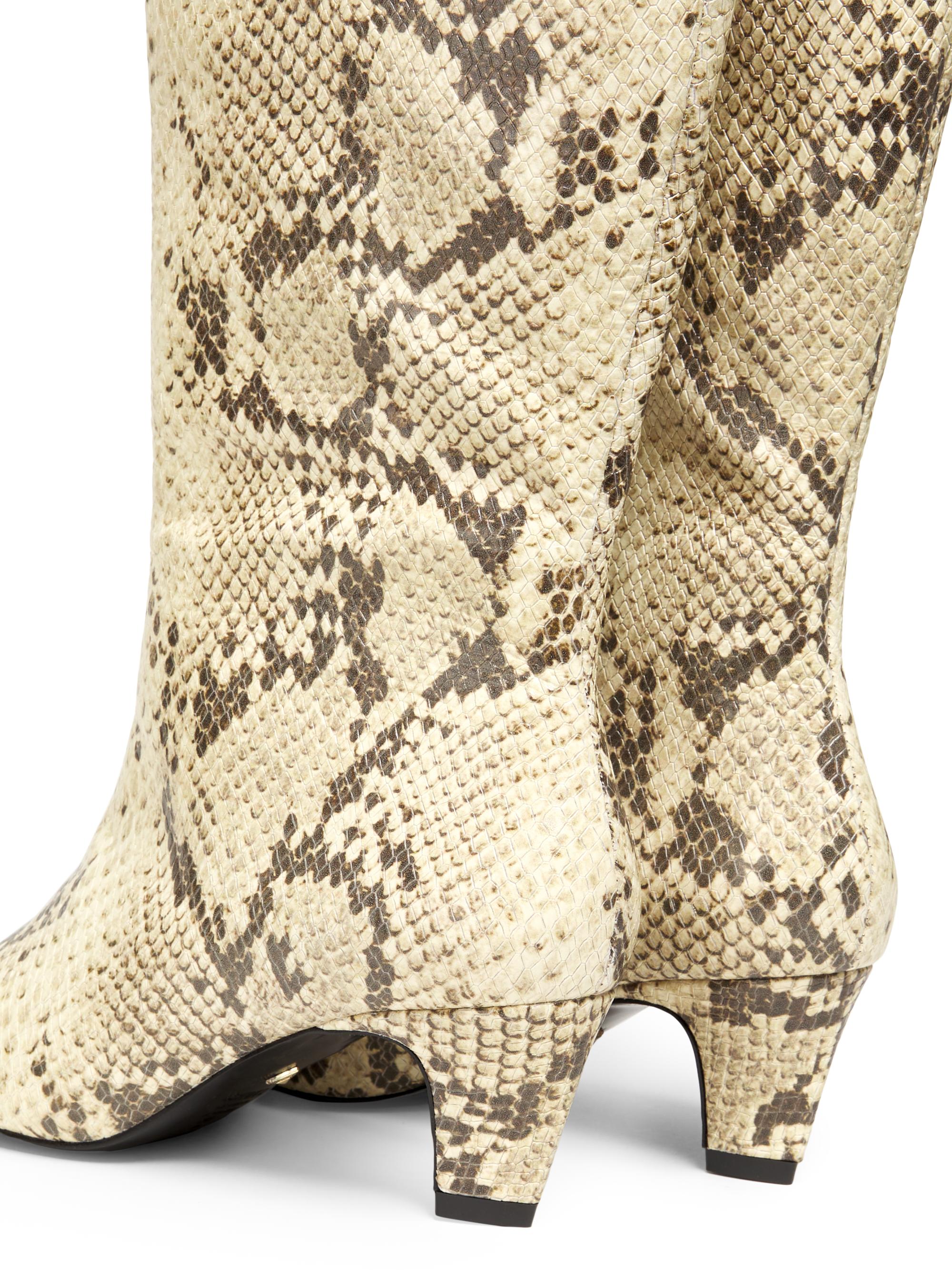 Schutz Dellia 65MM Snake-Embossed Leather Boots Saks Fifth Avenue